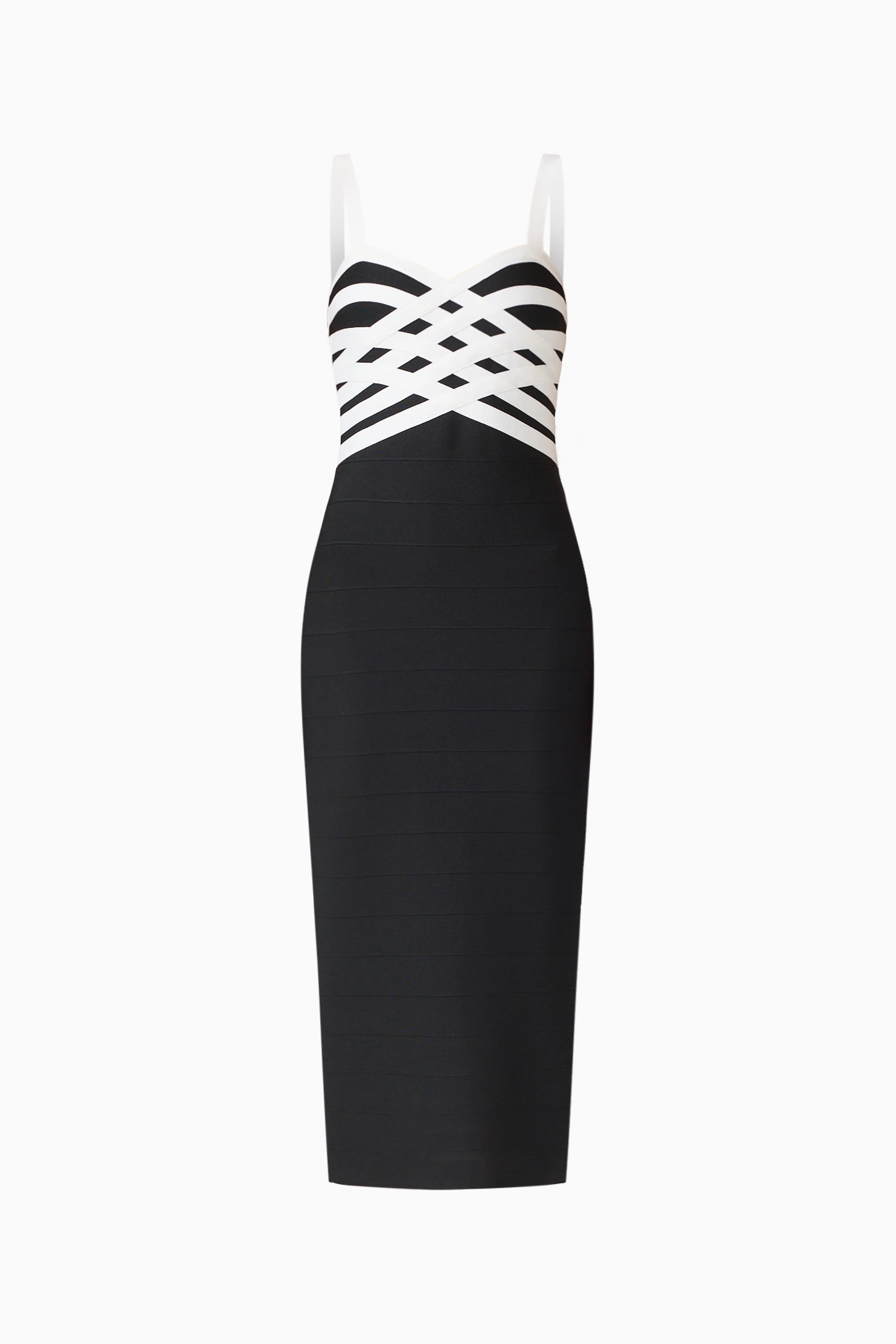 Ninette Coulum Midi Dress in Black & White
