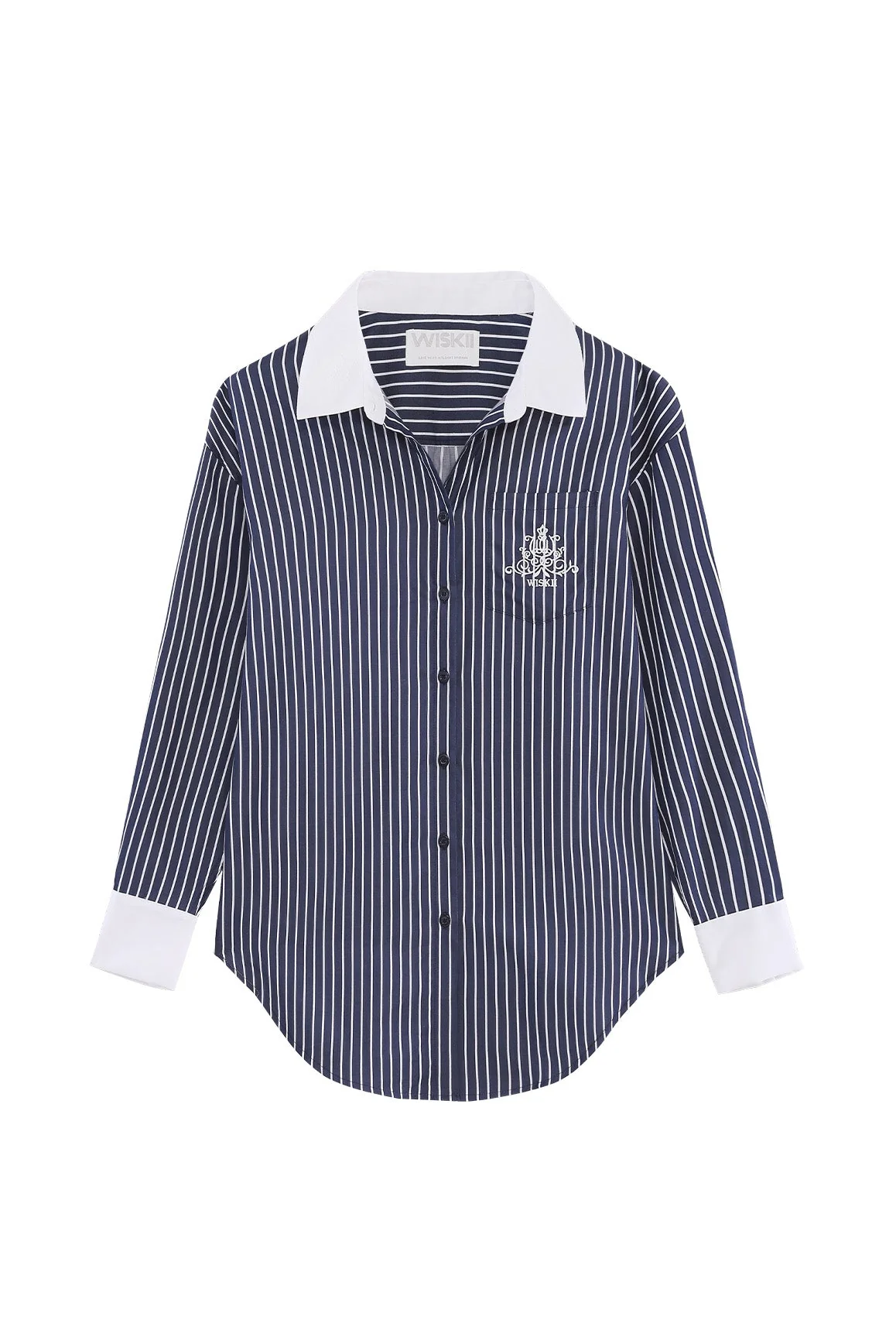Stripe Button-Down Longline Shirt