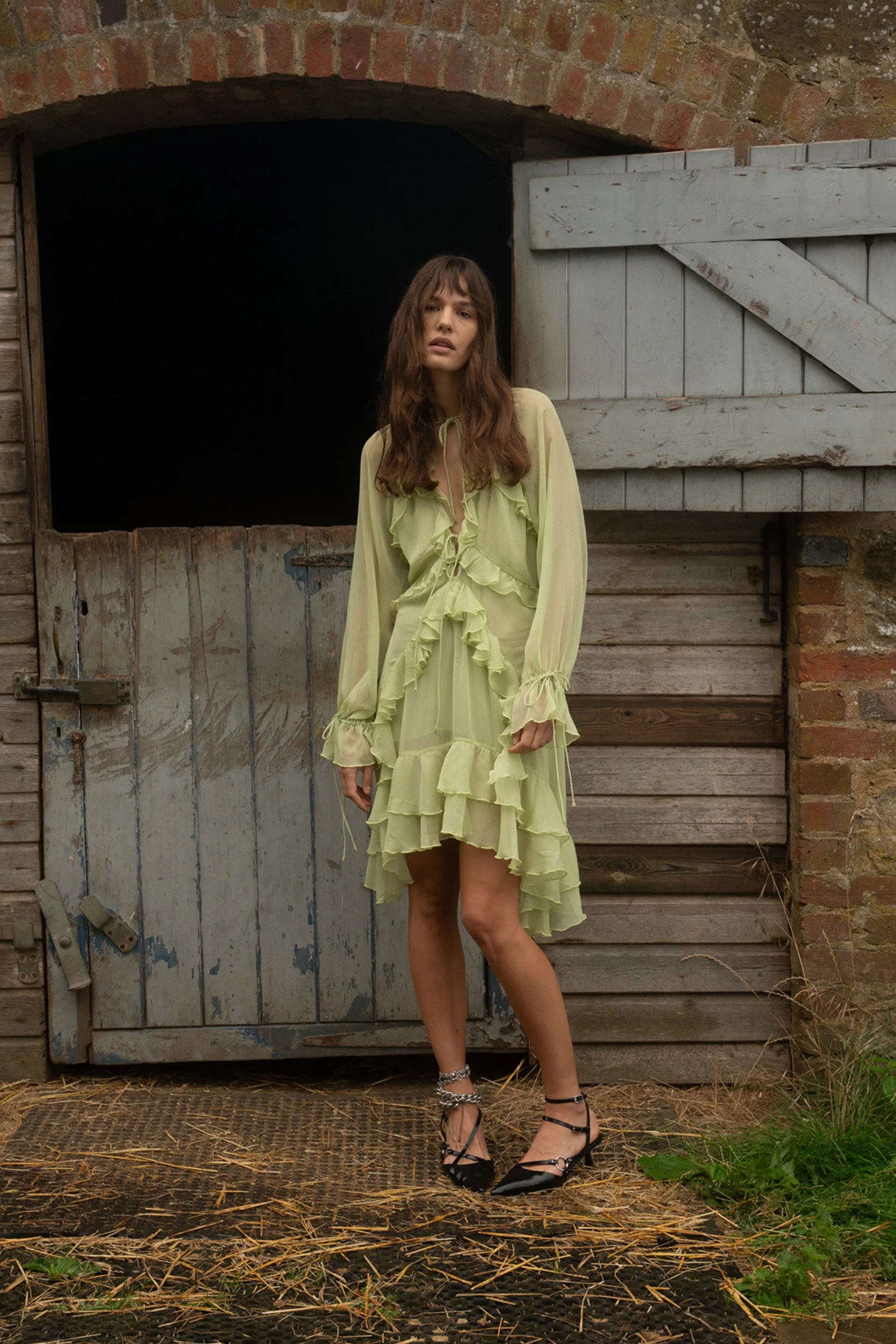 Chloe Chiffon Ruffle Dress