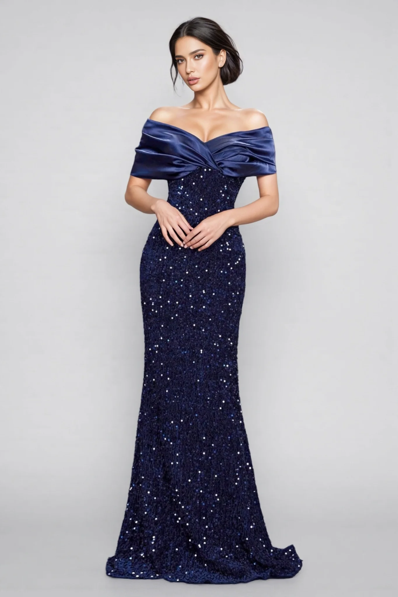 Meli Sequin Fishtail Maxi Dress