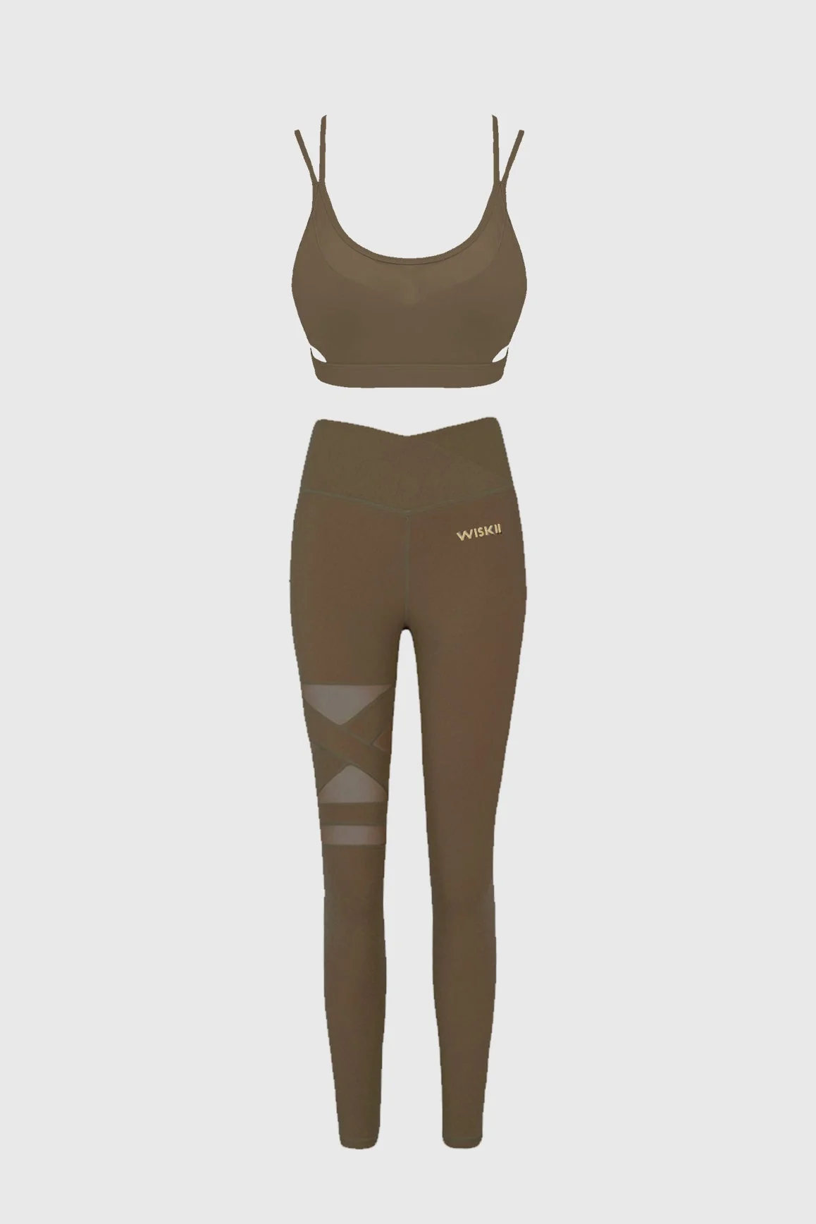 Flex Strappy Sports Bra & Training Mesh Legging