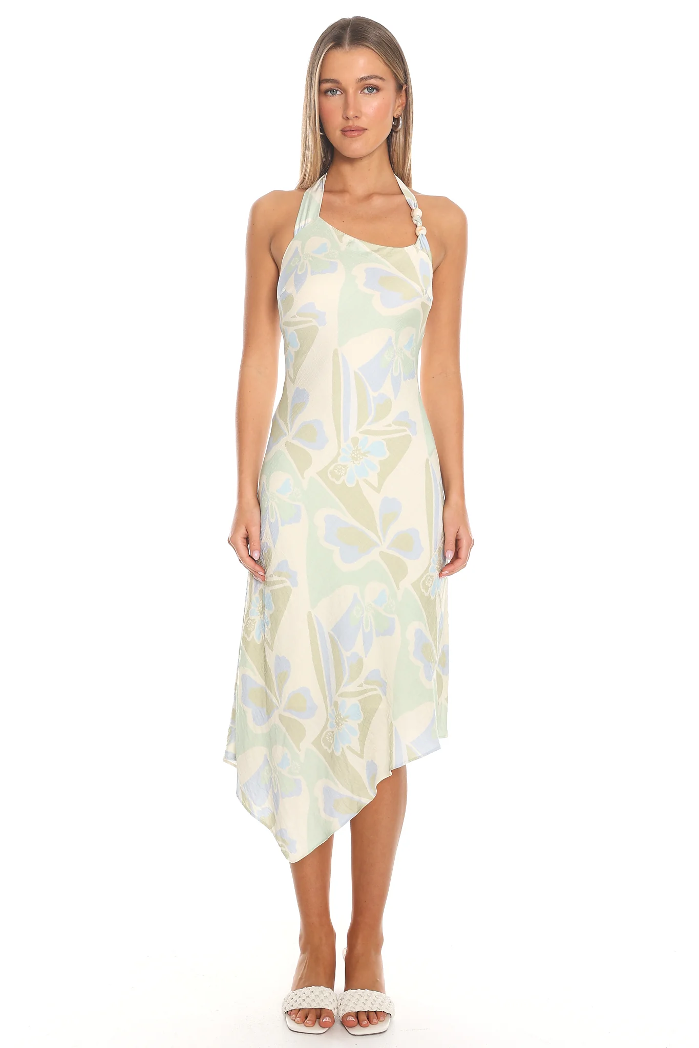 After Sunrise Asymmetric Midi Dress Mint
