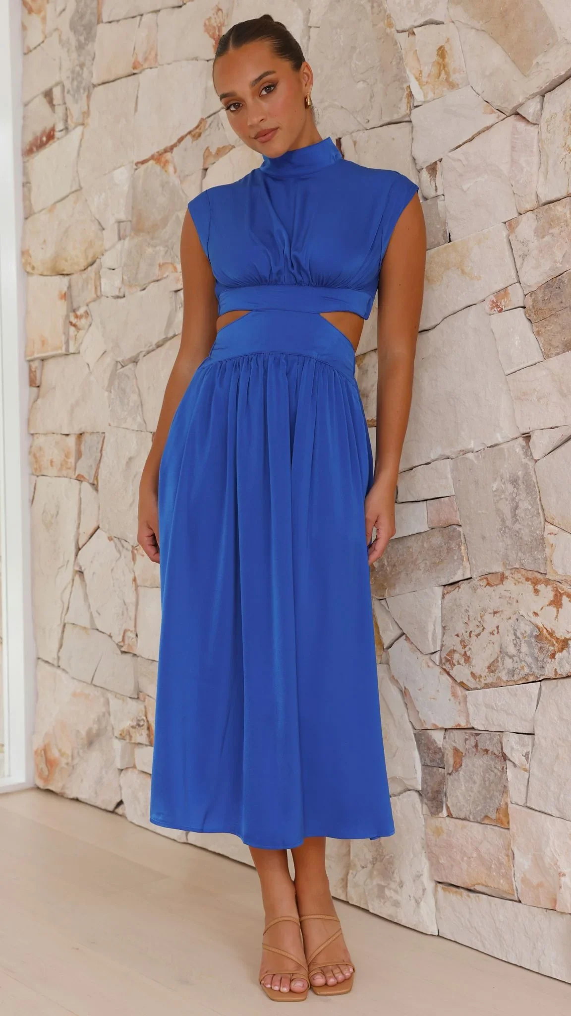 Cindie Midi Dress - Cobalt Blue
