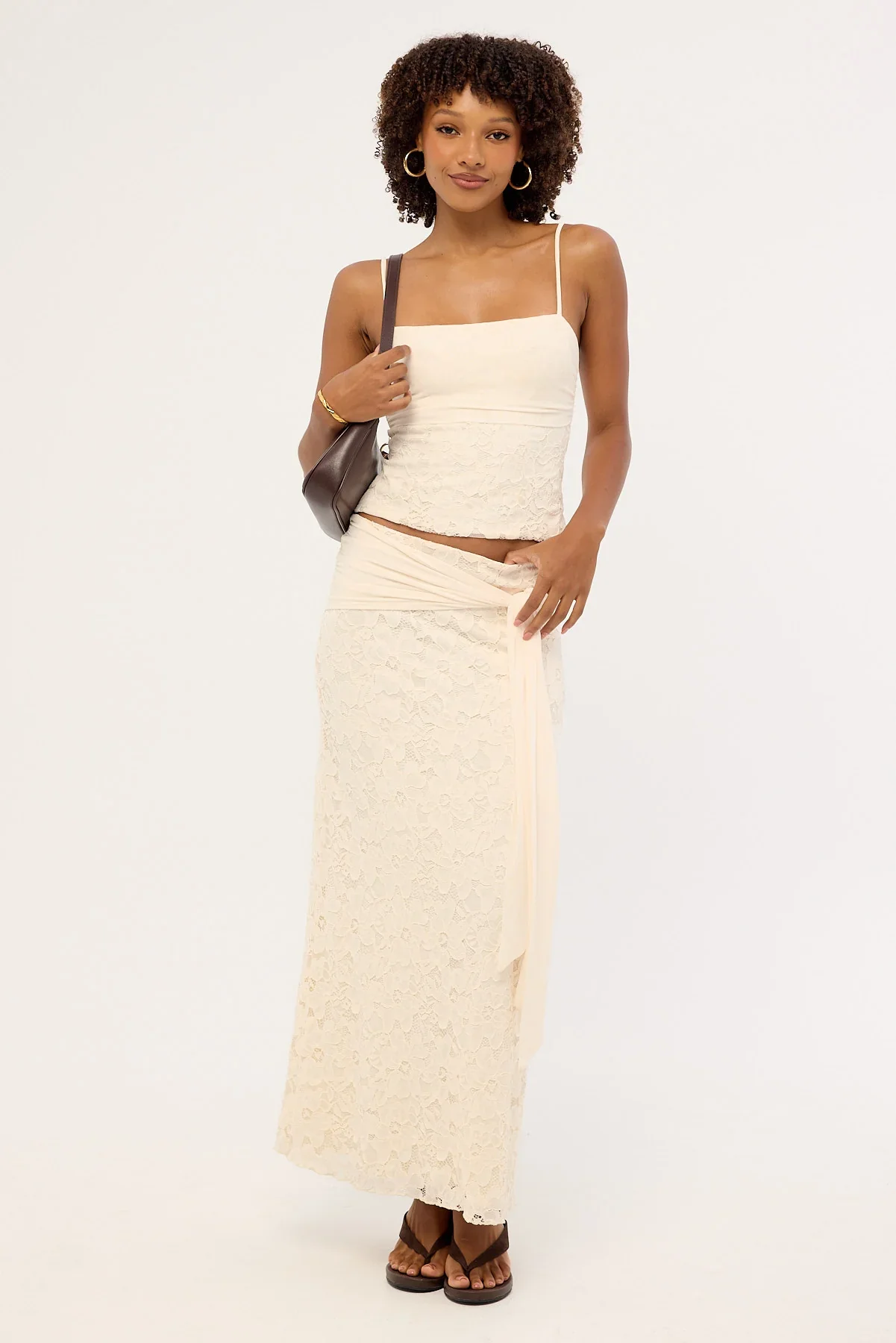 Luck & Trouble Tahlia Lace Cami Top Cream