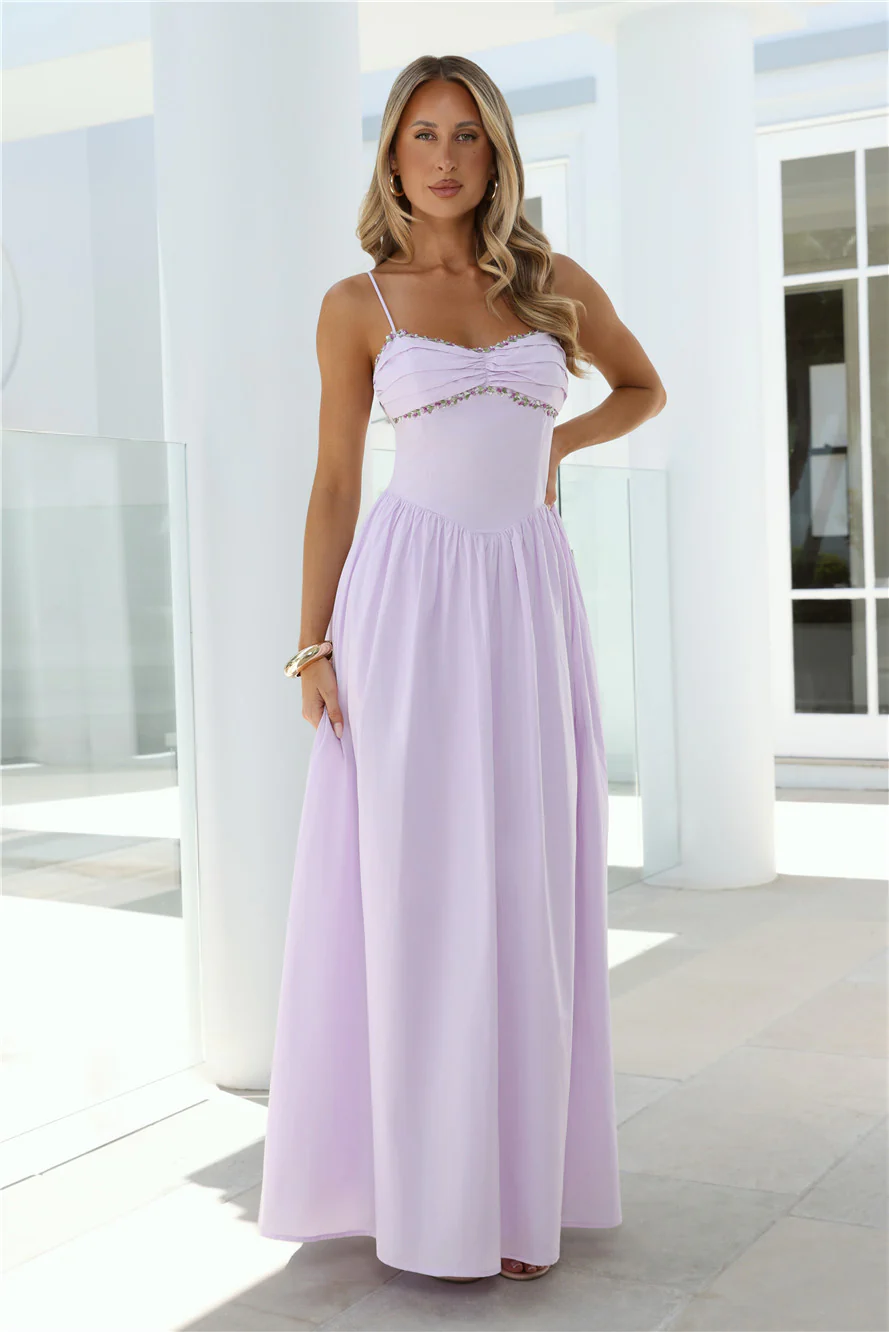 Happy Is Pretty Maxi Dress Lavender