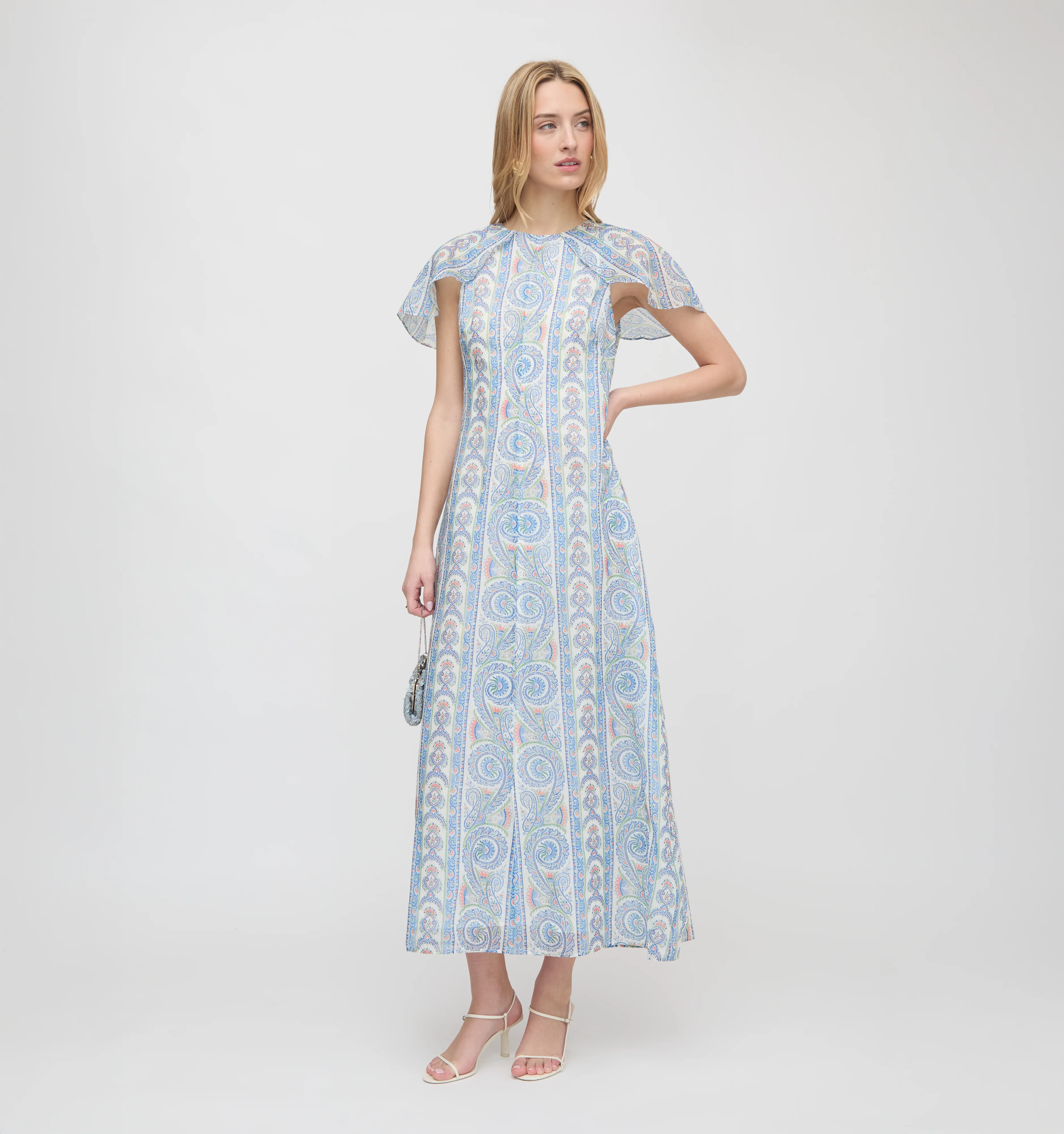 The Davina Dress - Blue Corsica Paisley