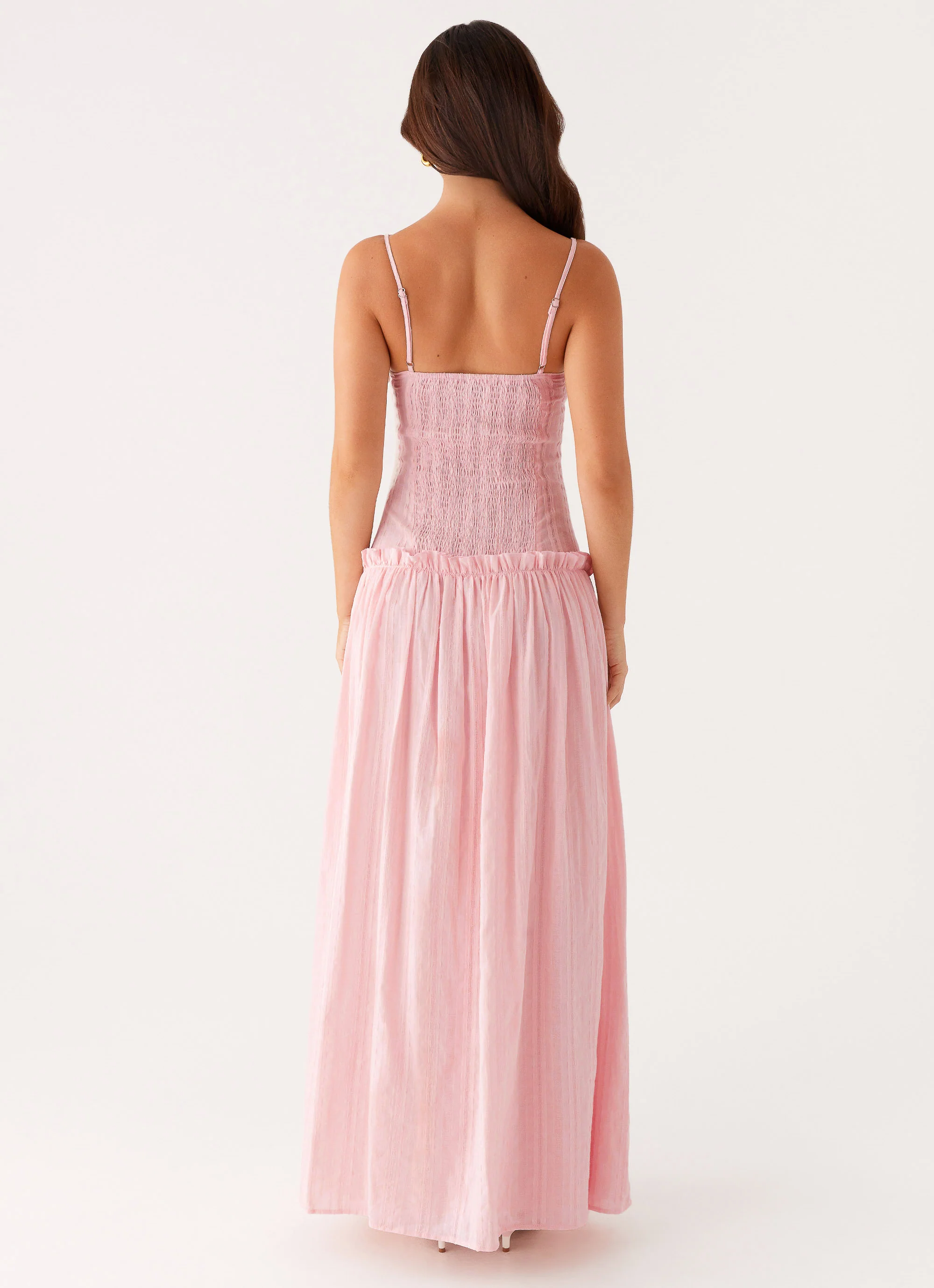 Jacinda Drop Waist Maxi Dress - Pink - luluinthesky