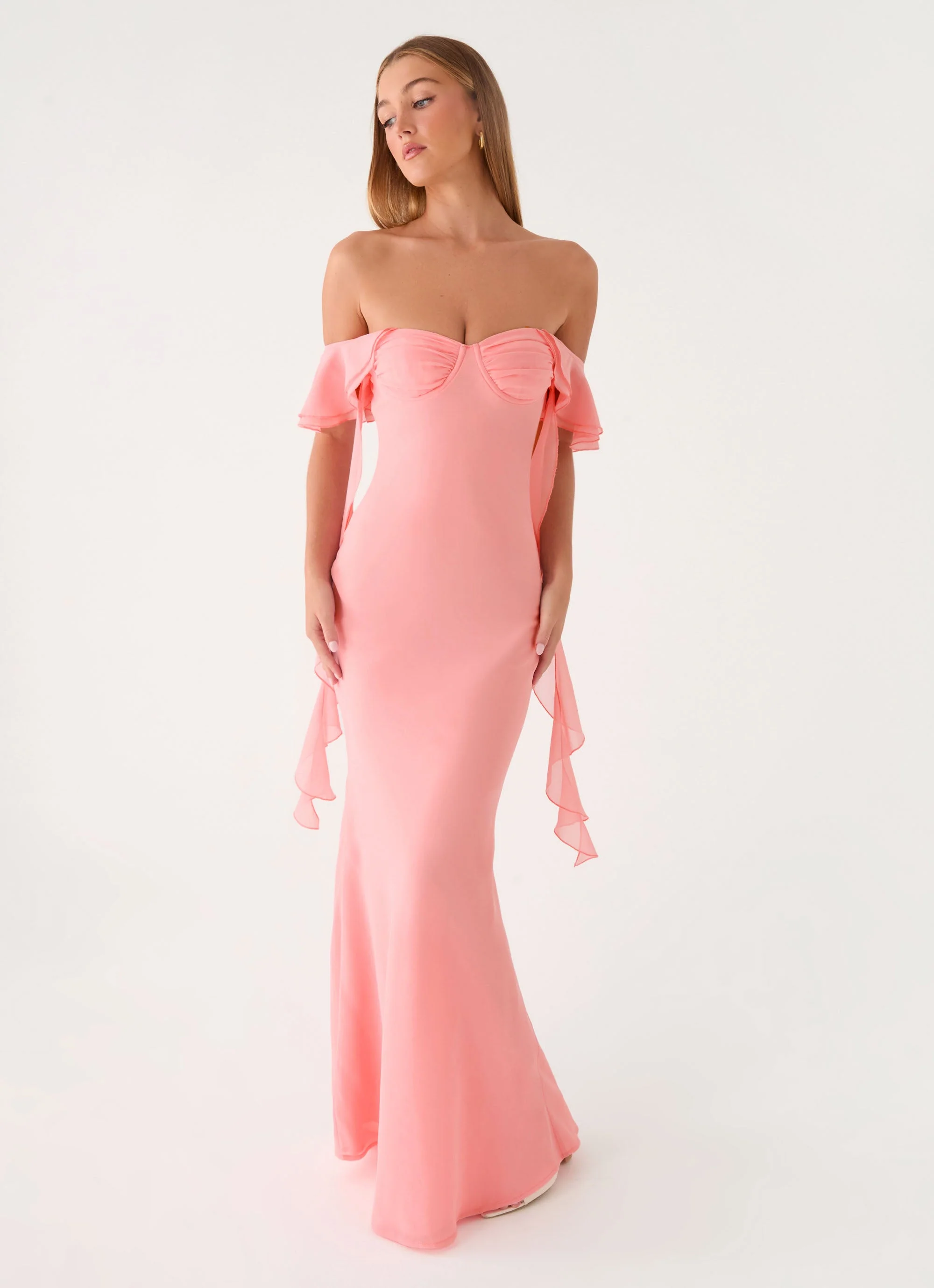 Maliyah Maxi Dress - Peach - luluinthesky