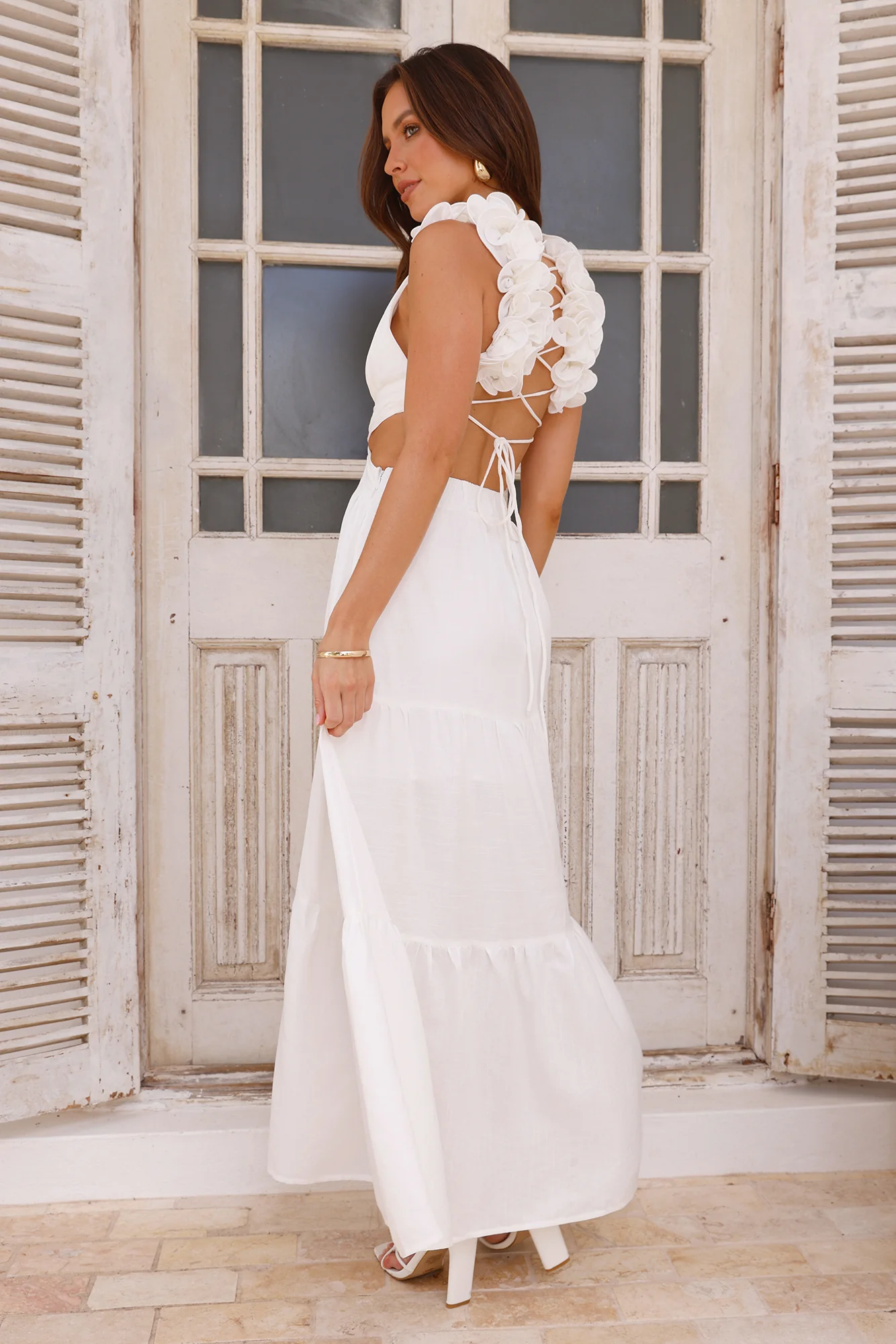 Moonlight Dance Maxi Dress White - luluinthesky