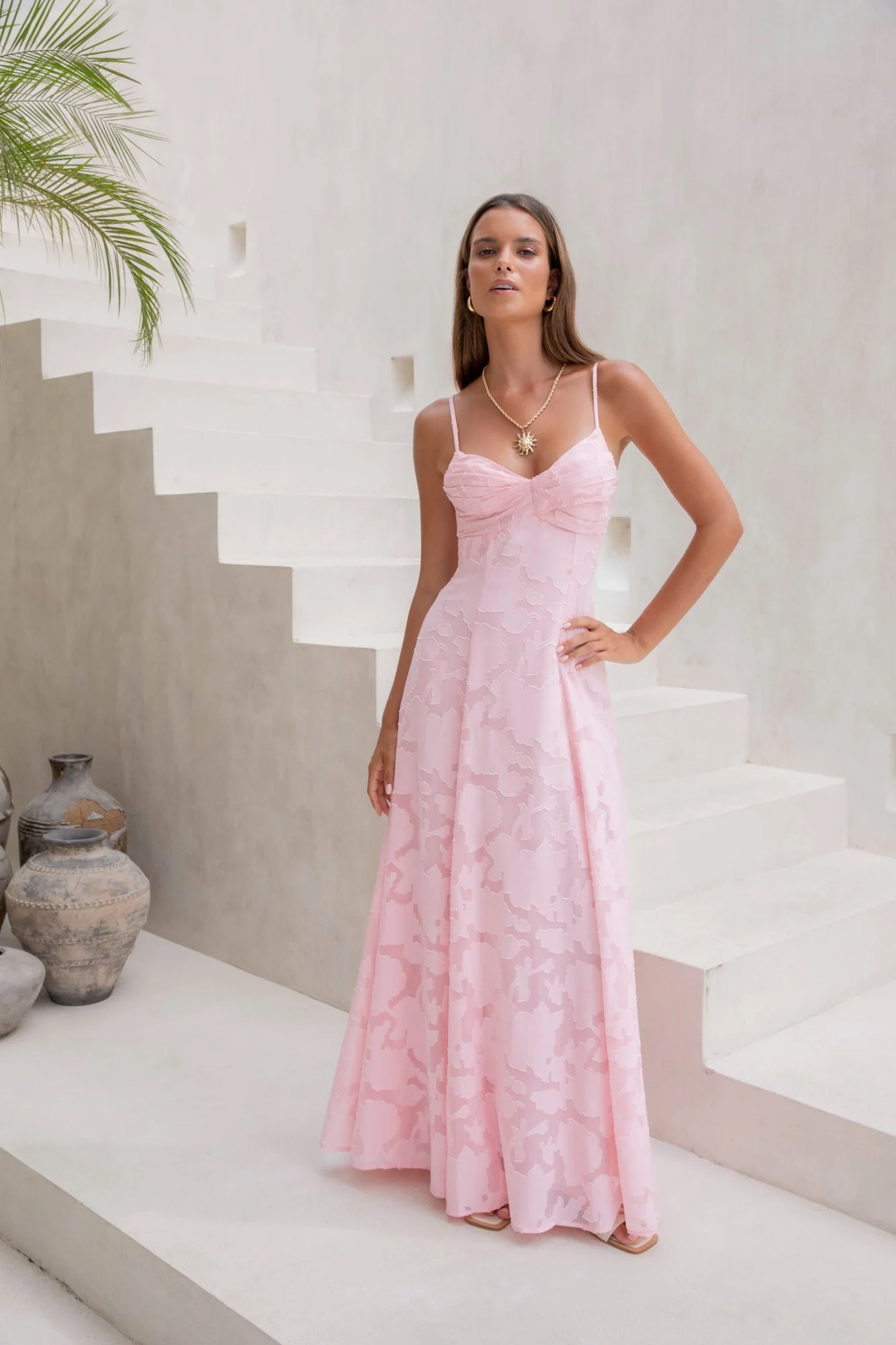 Lost In The Skies Maxi Dress Pink - luluinthesky