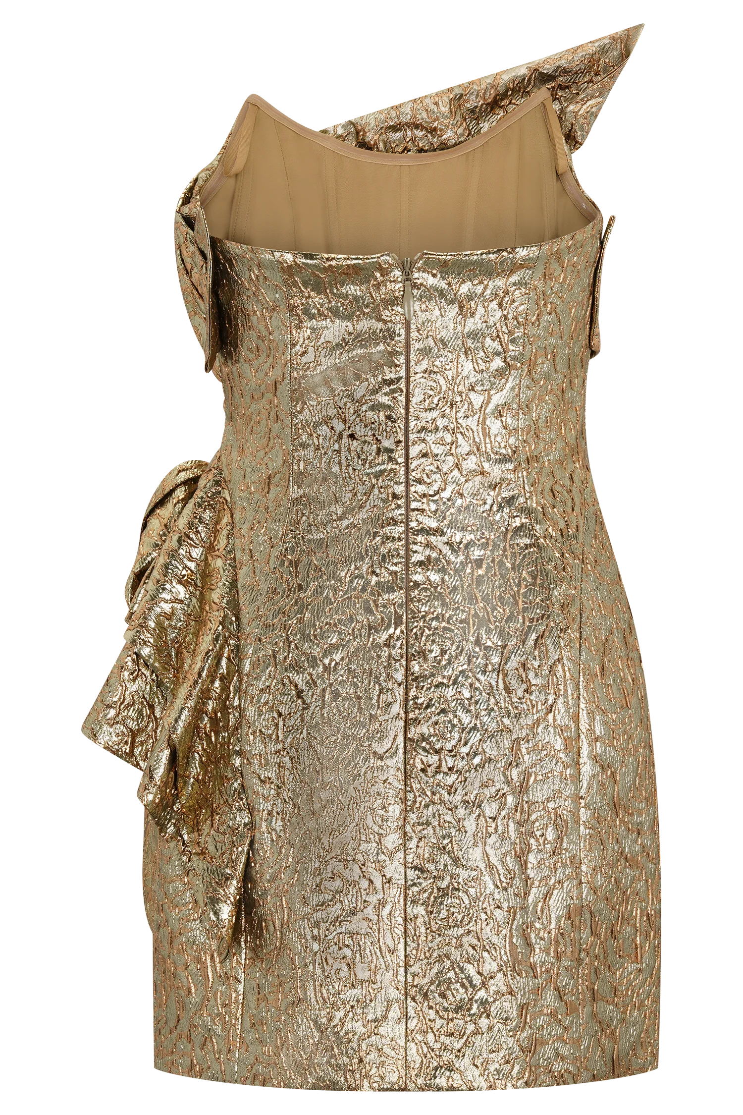 Sadie Structured Mini Dress - Gold