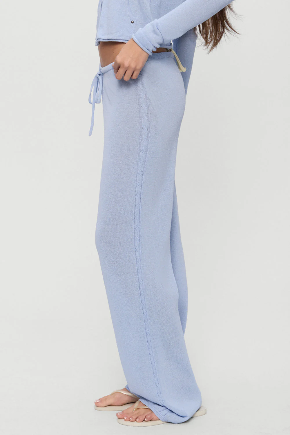 Ela Low Rise Knit Pants - Sleepy Spring