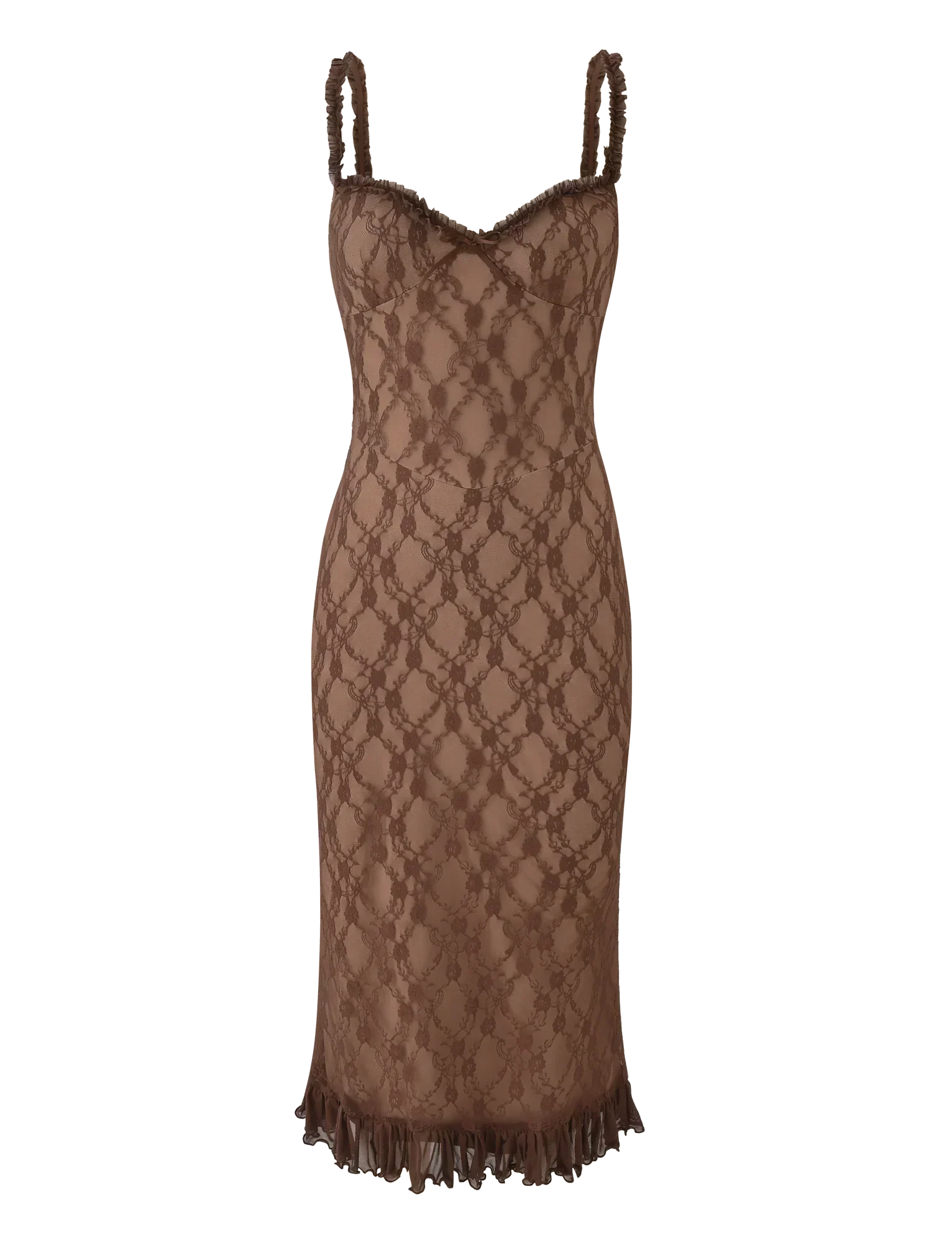 Deja Dress - Brown Lace