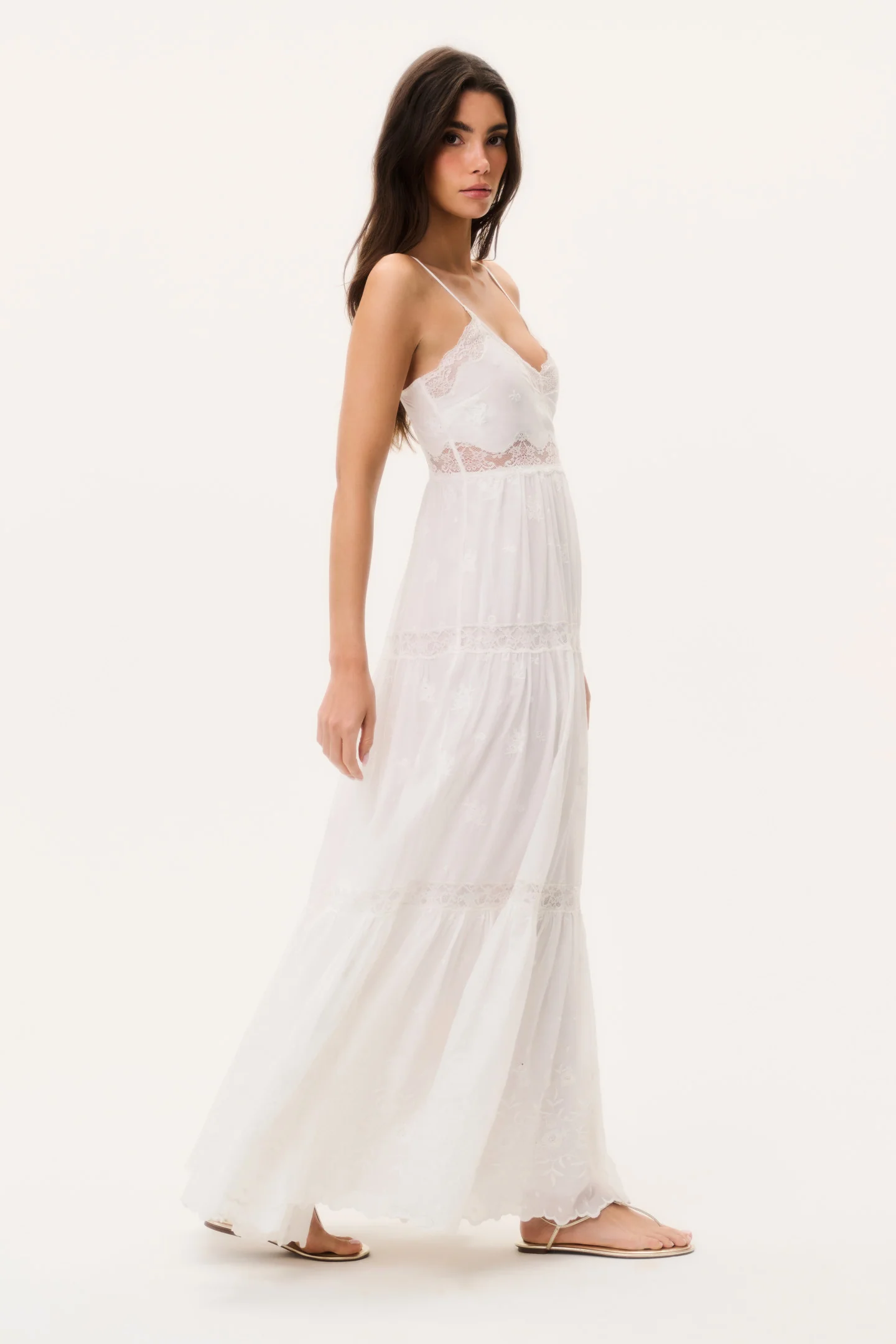 Espa Lace-Trimmed Maxi Dress