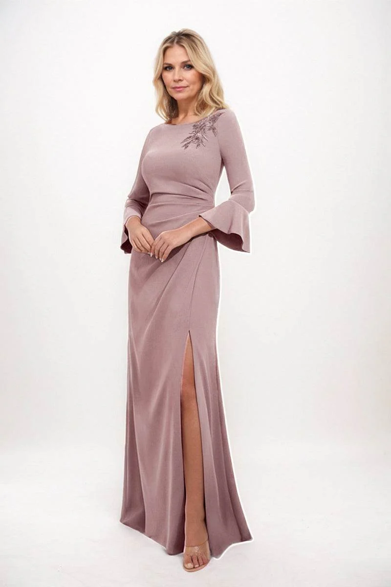 A-line Maxi Stretch Crepe Mother Dress CM0232