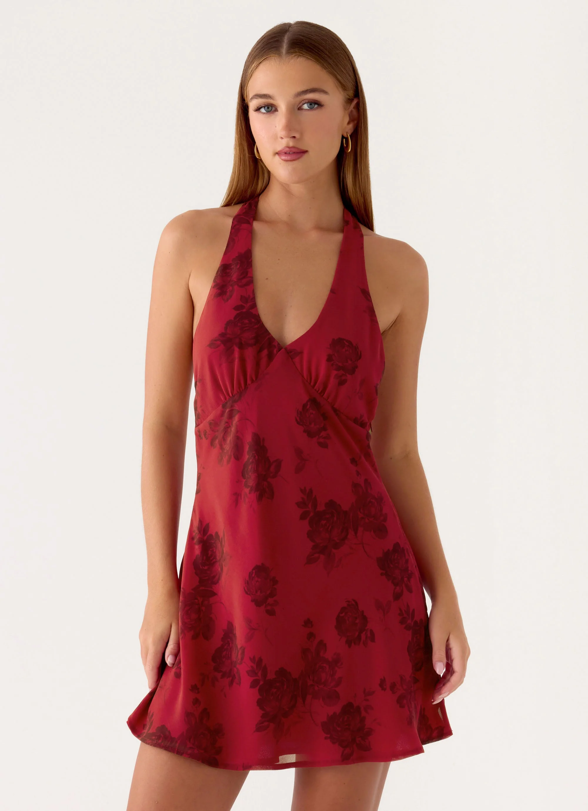 Magnolia Mini Dress - Cherry Rose - luluinthesky
