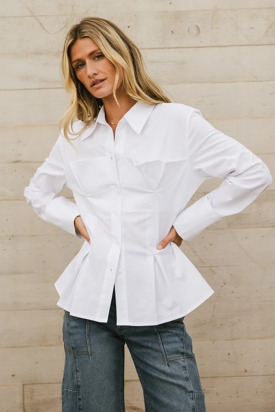 Valerie Corseted Button Up