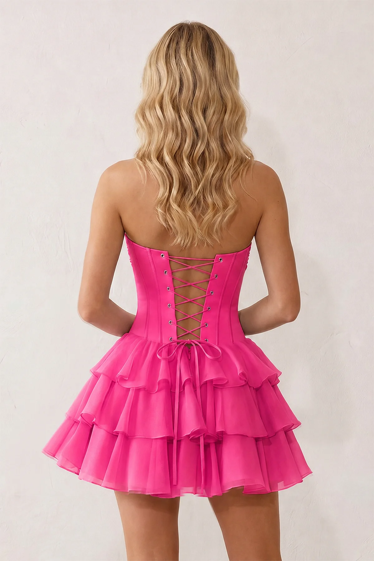 Sky Blue 3D-Flower Sweetheart Cut-Out Ruffled A-Line Satin Homecoming Dress