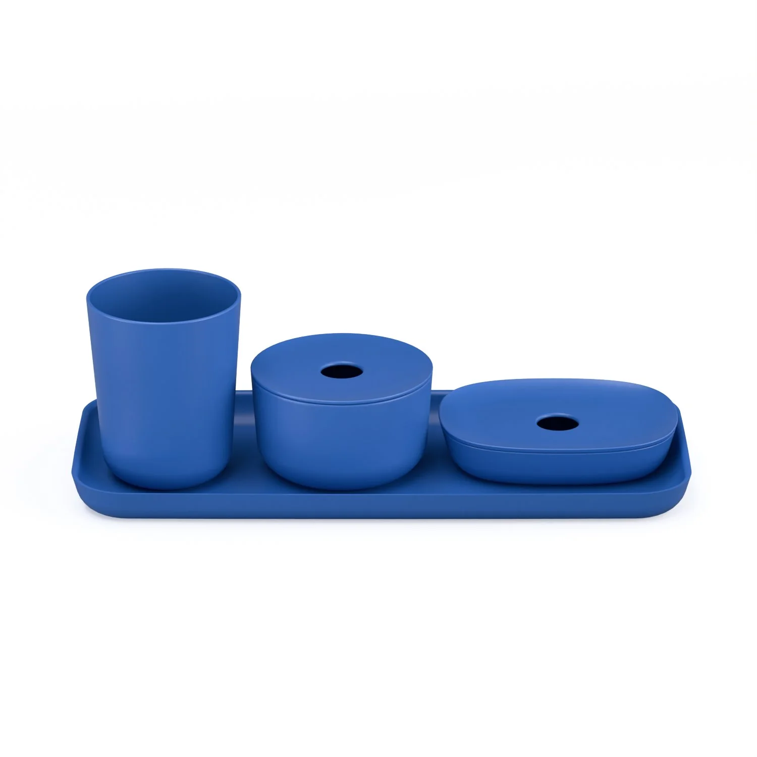 Vogeelle 4-Piece Bathroom Counter Set - Royal Blue