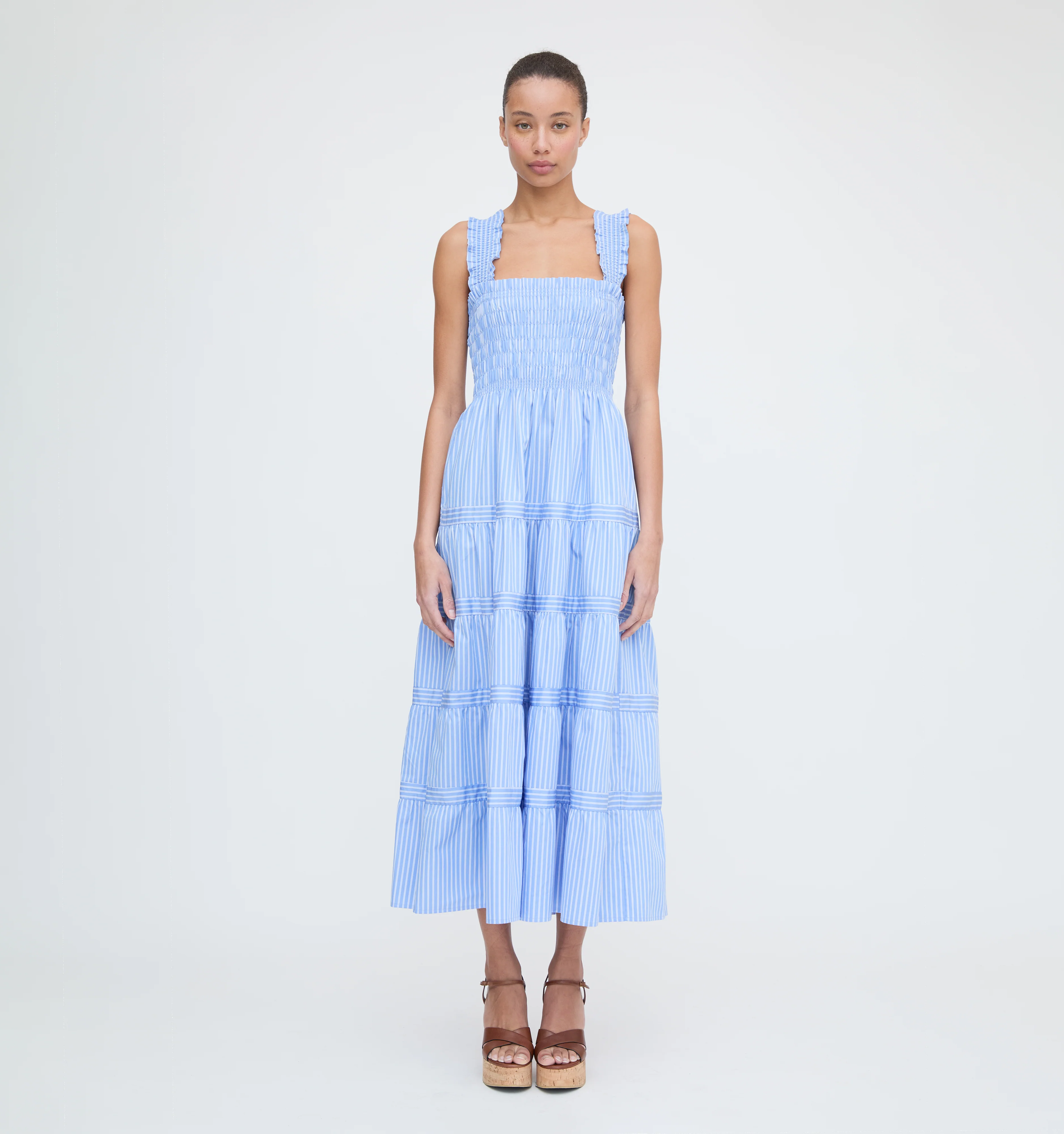 The Kimmy Maxi Nap Dress - Blue Stripe