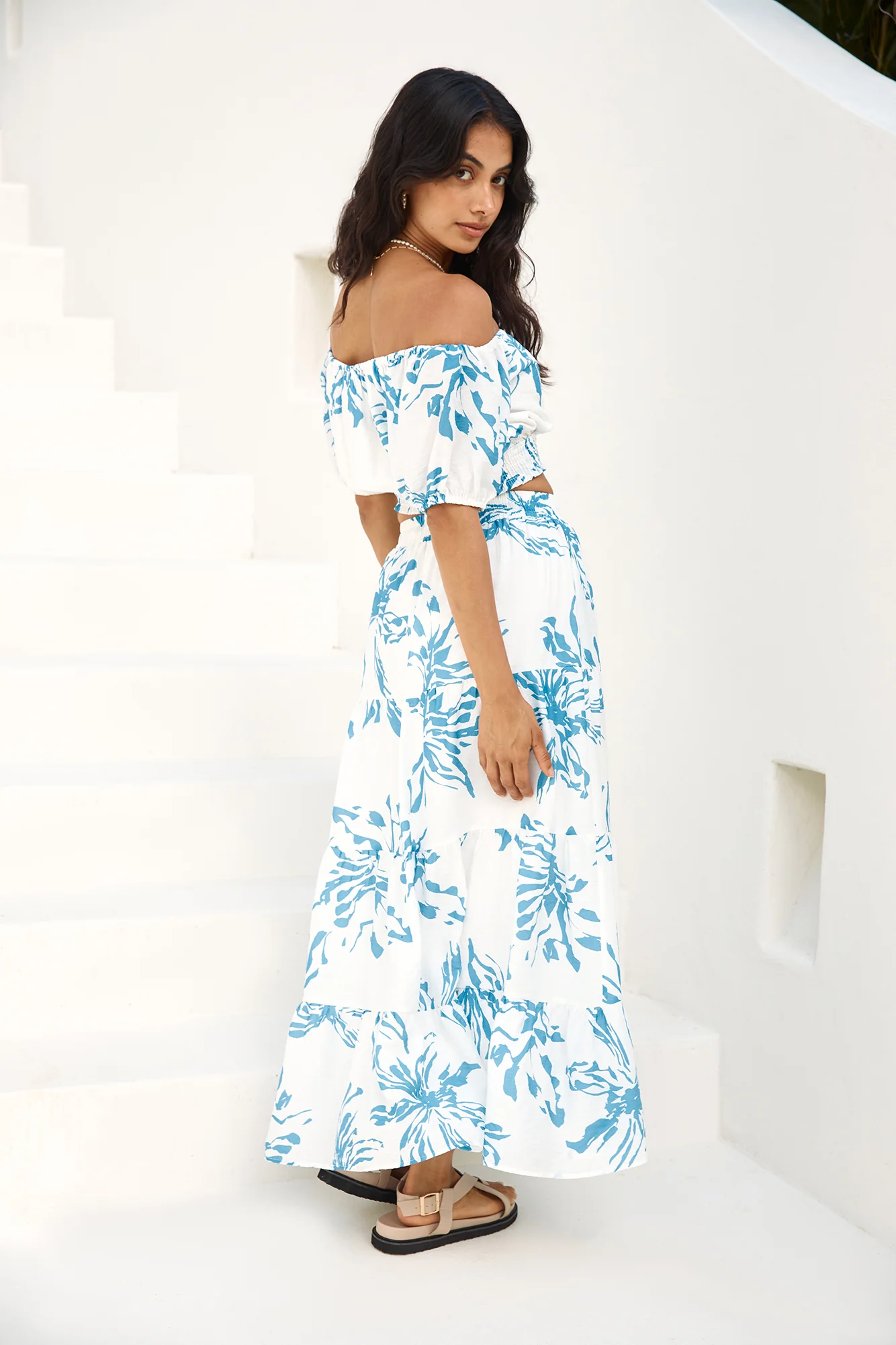Island Whisper Maxi Skirt Blue