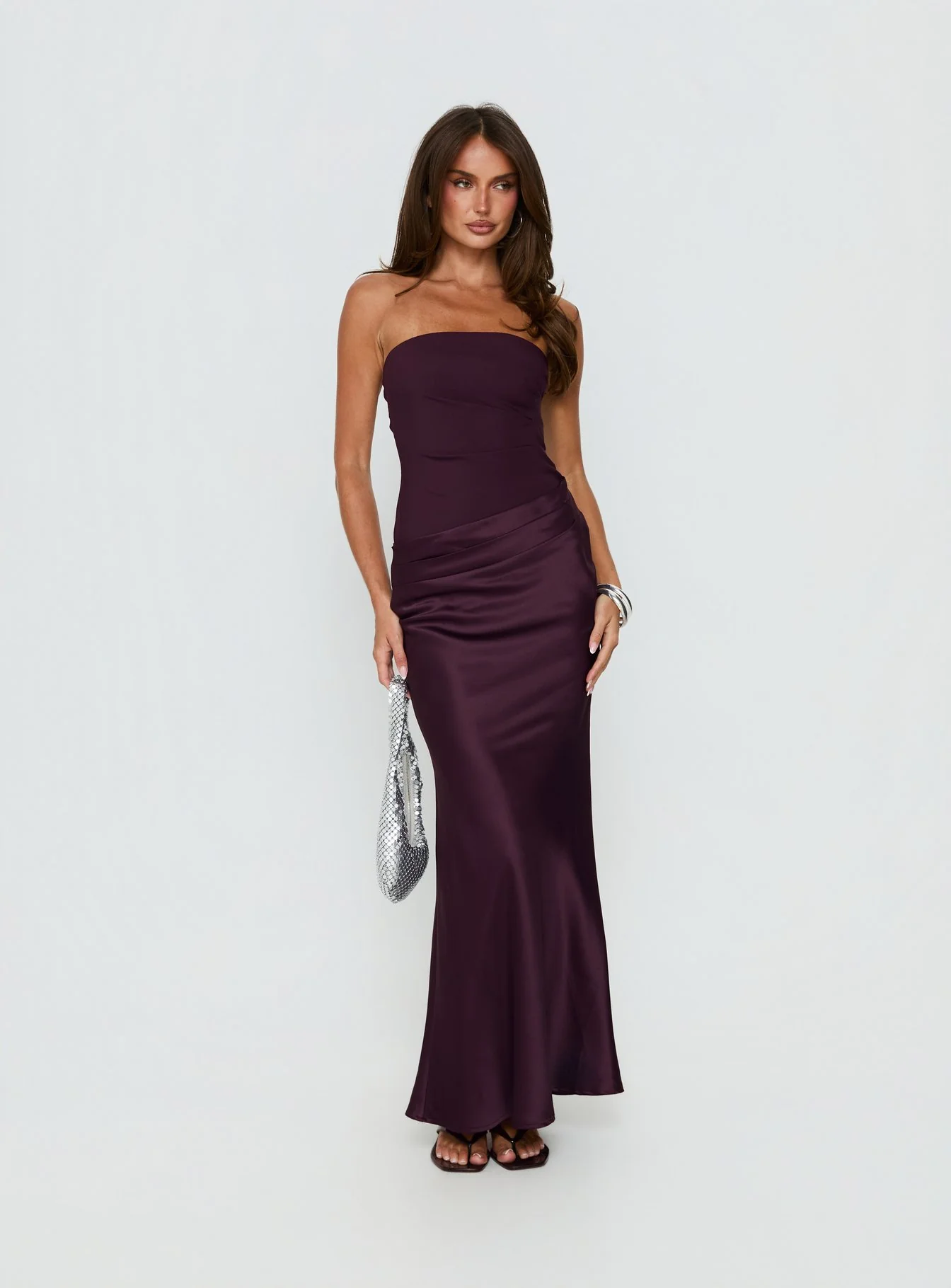 Lulita Strapless Maxi Dress Plum