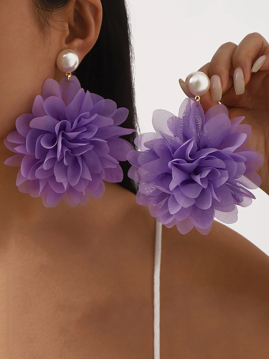 Flower Shape Earrings Accessories