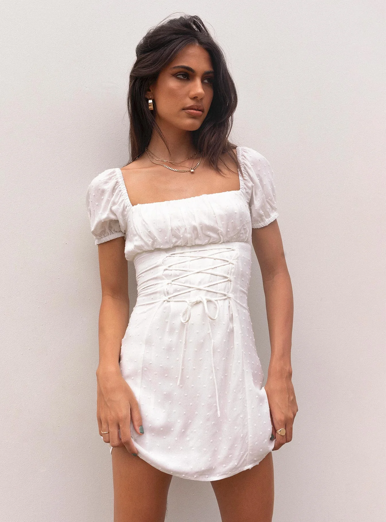 Fauci Mini Dress White - luluinthesky