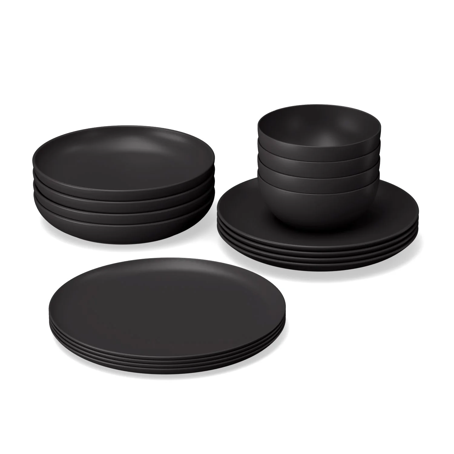 Vogeelle Round Medium Plate - Black