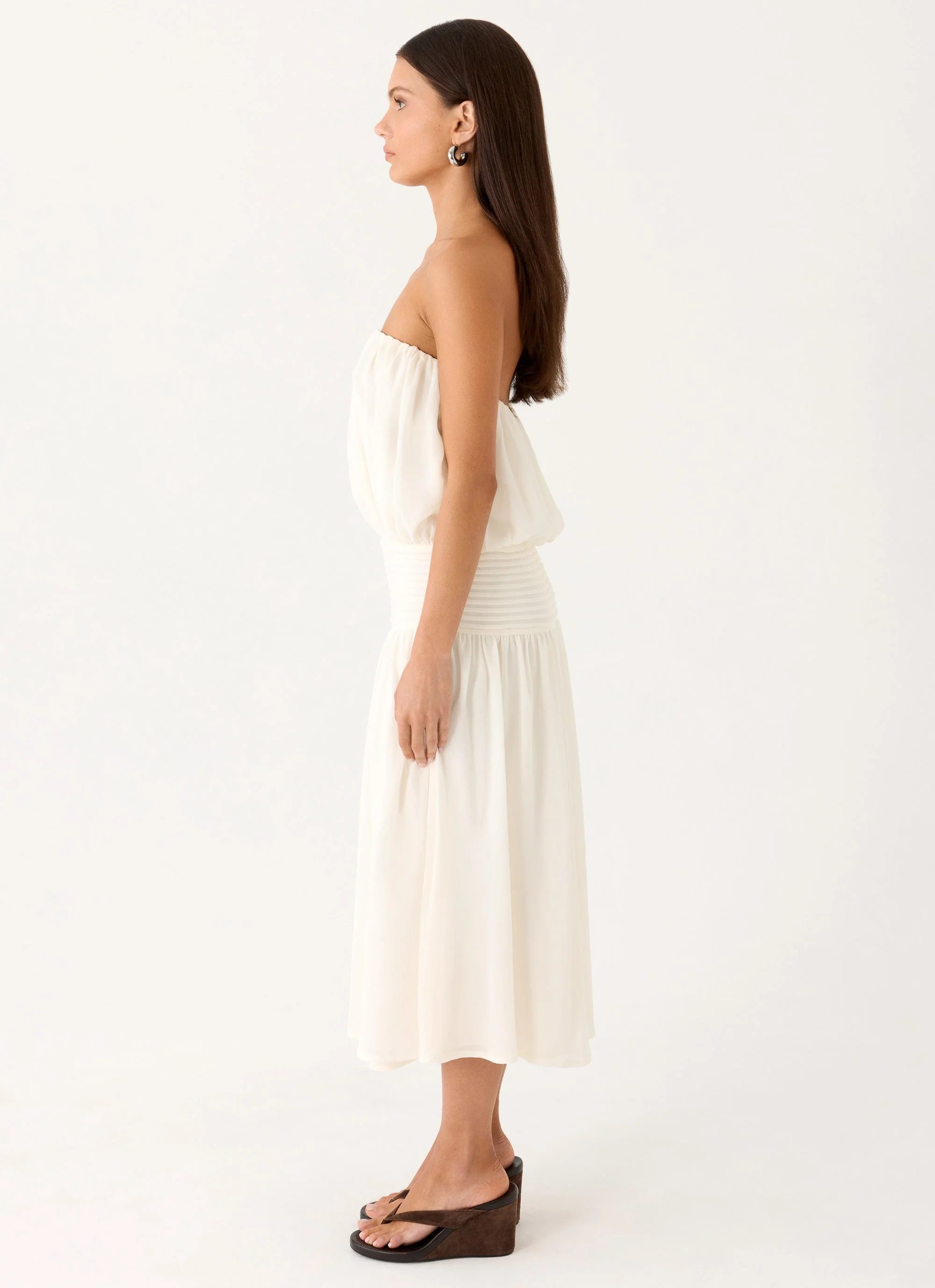 Calanthe Midi Dress - Ivory