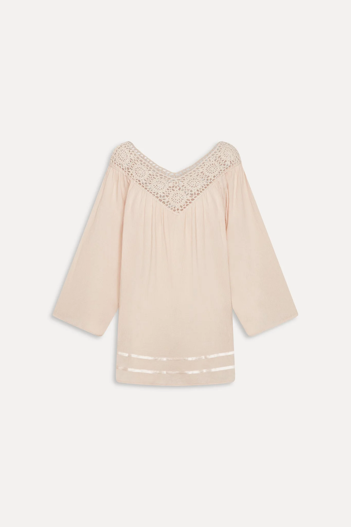 Riviera Cotton Mini Dress - Peach