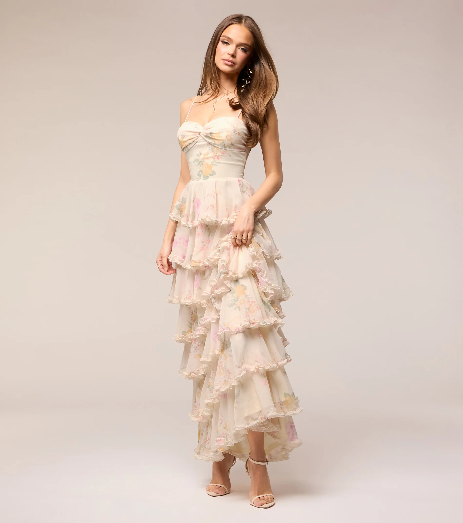 Anabelle Floral Chiffon Formal Dress