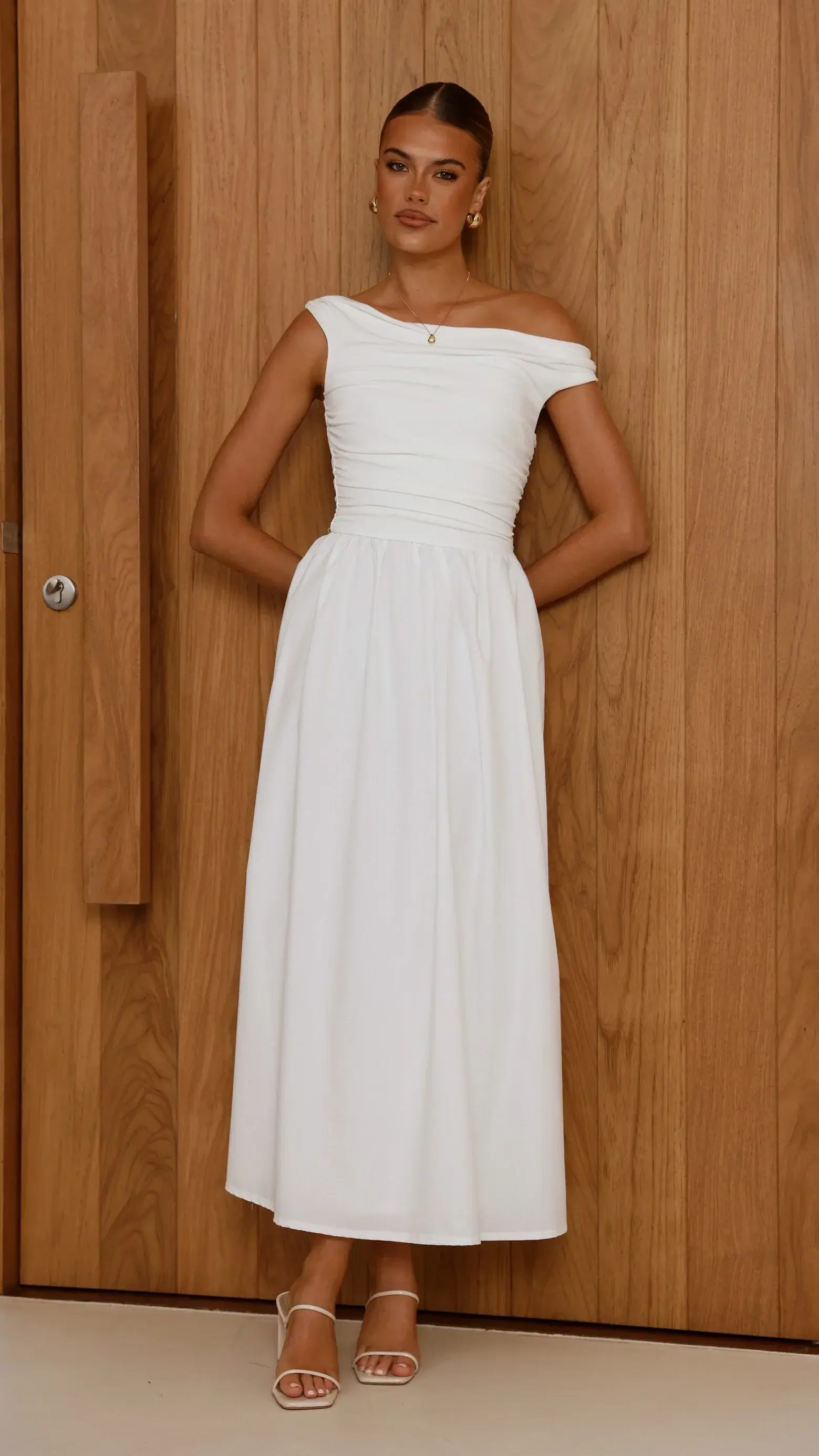 Immy Midi Dress - White - luluinthesky