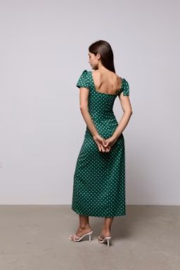Square Neck Slip Midi Dress