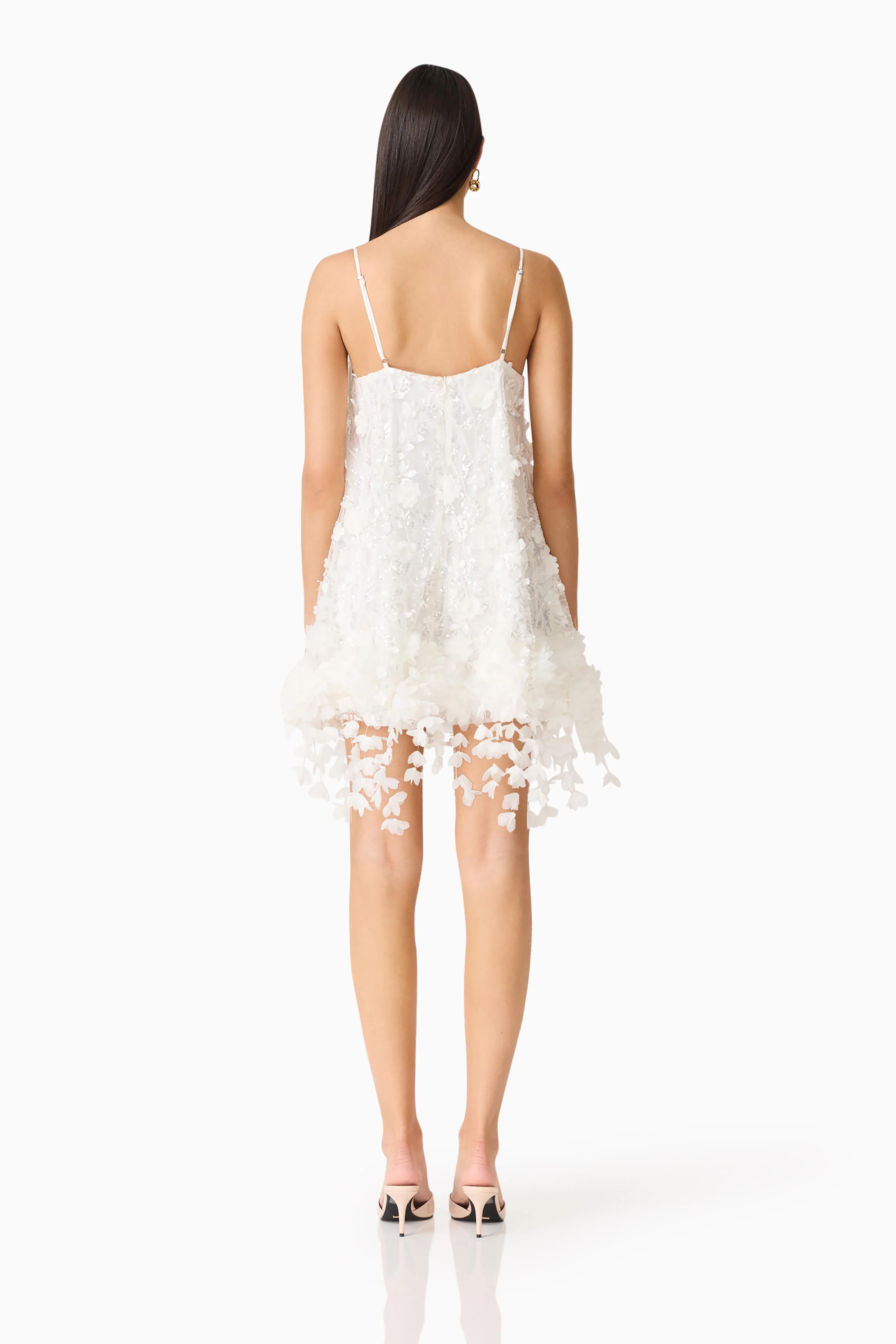 Rina Shift Mini Dress in White