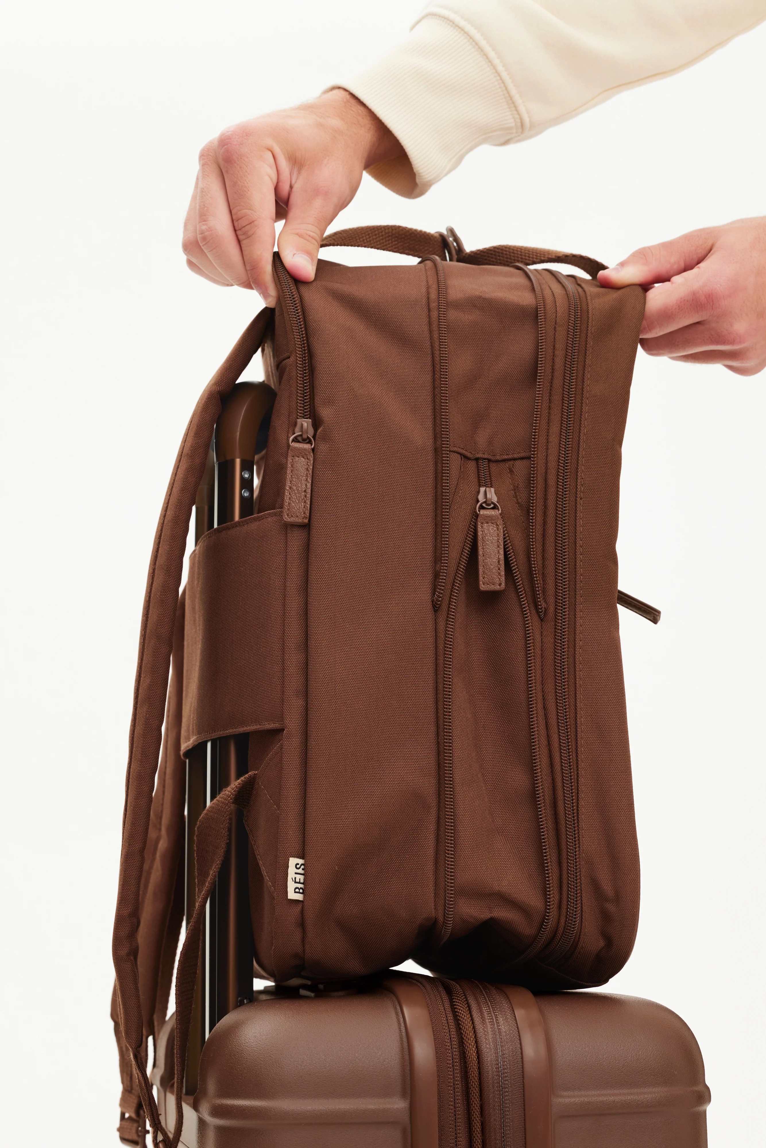 BEIS 'The Expandable Backpack in Maple