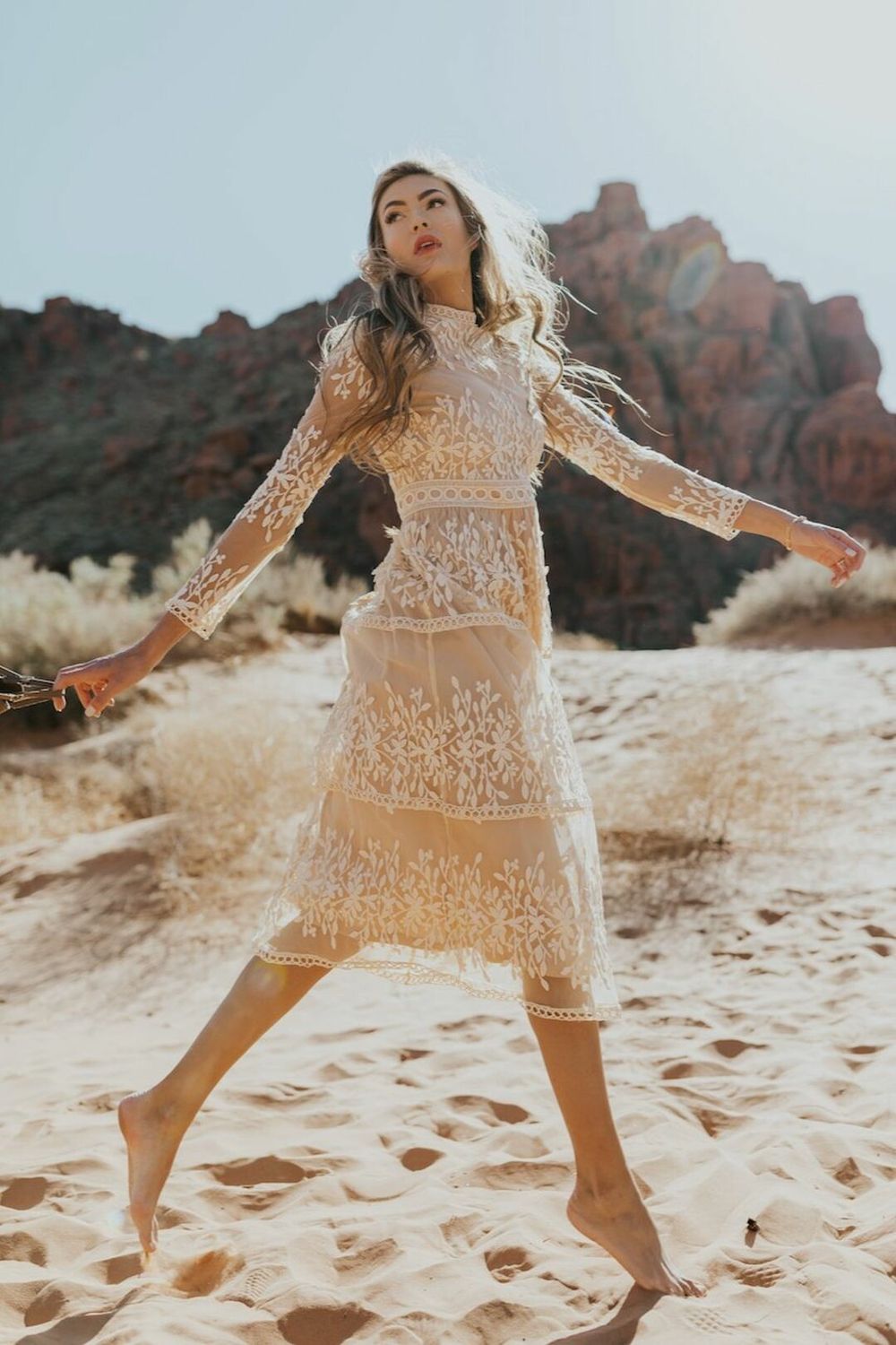 Candle In the Wind Lace Dress