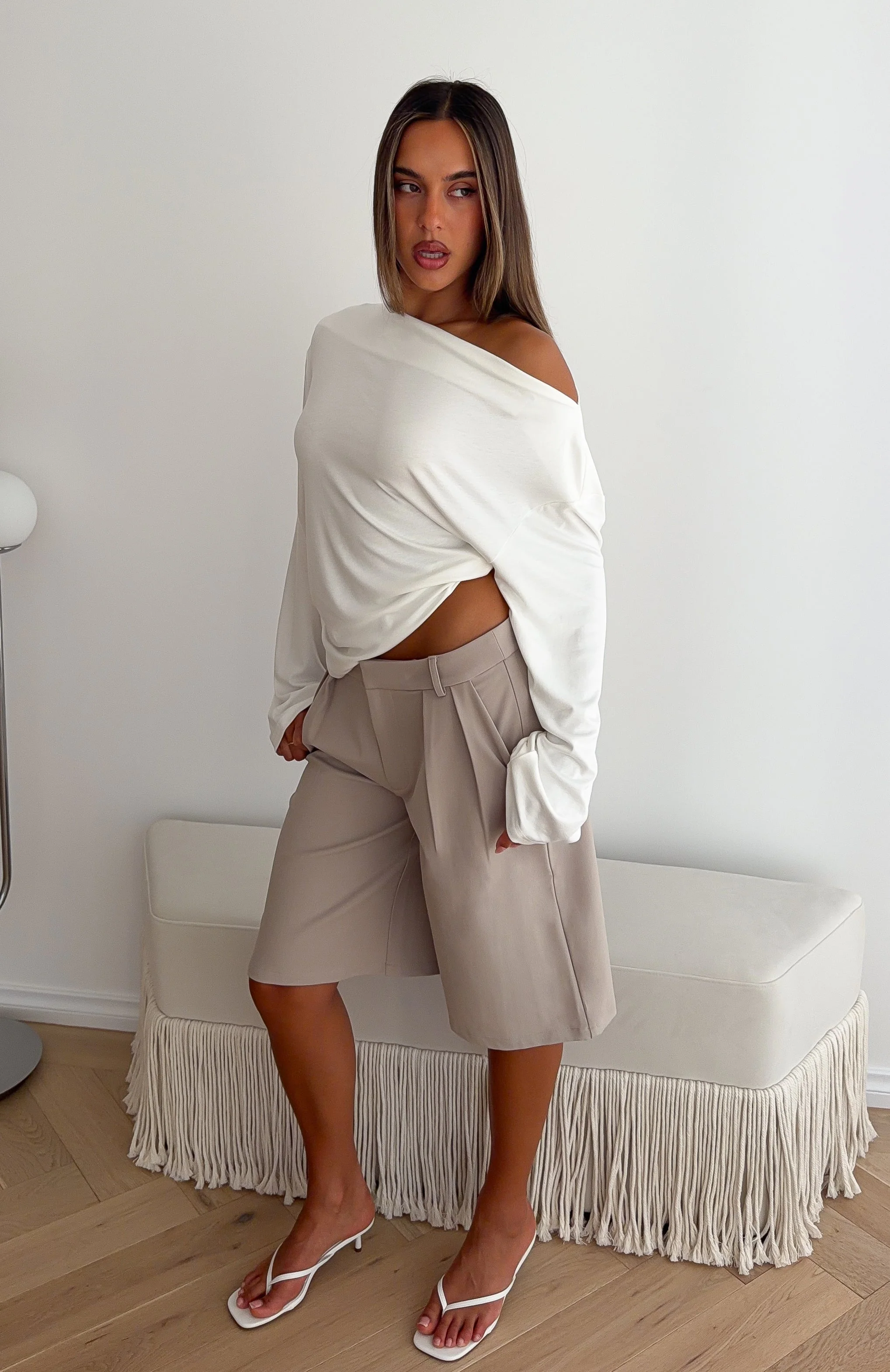 If You Insist Long Sleeve Top White
