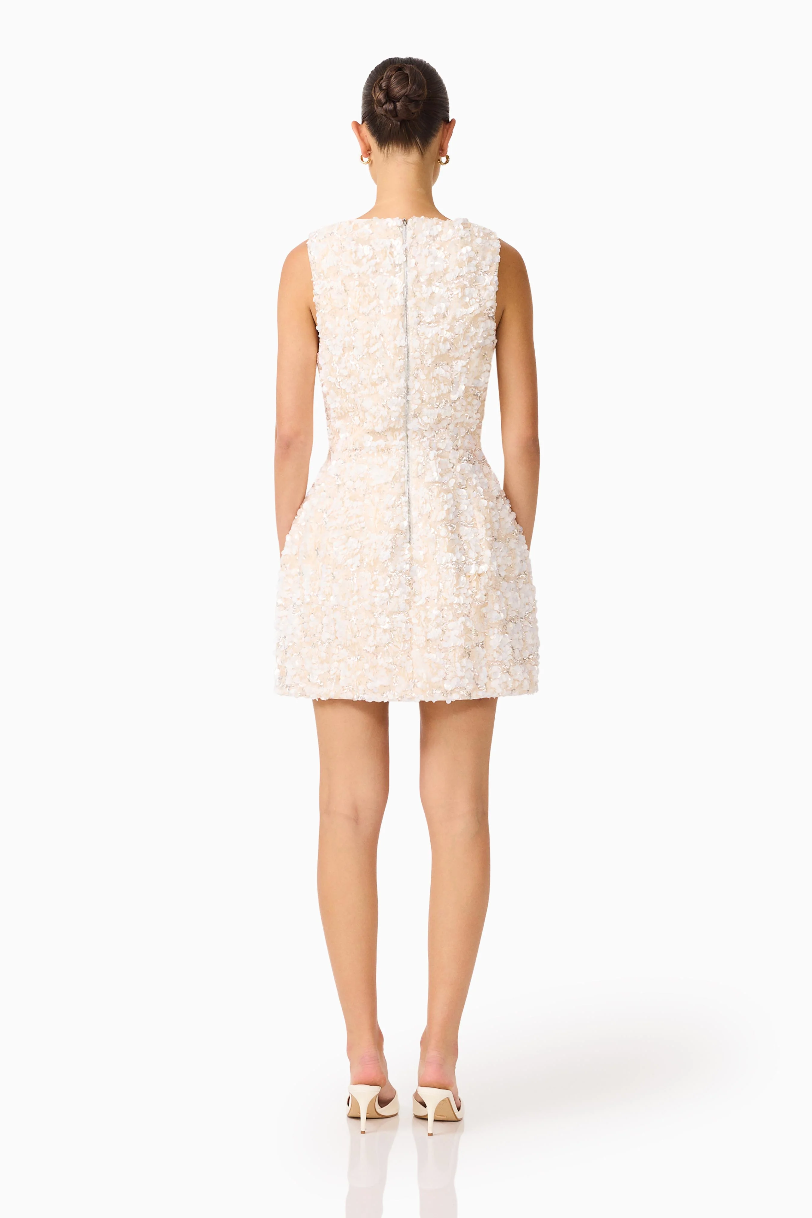Silvana Tulip Mini Dress in Cream