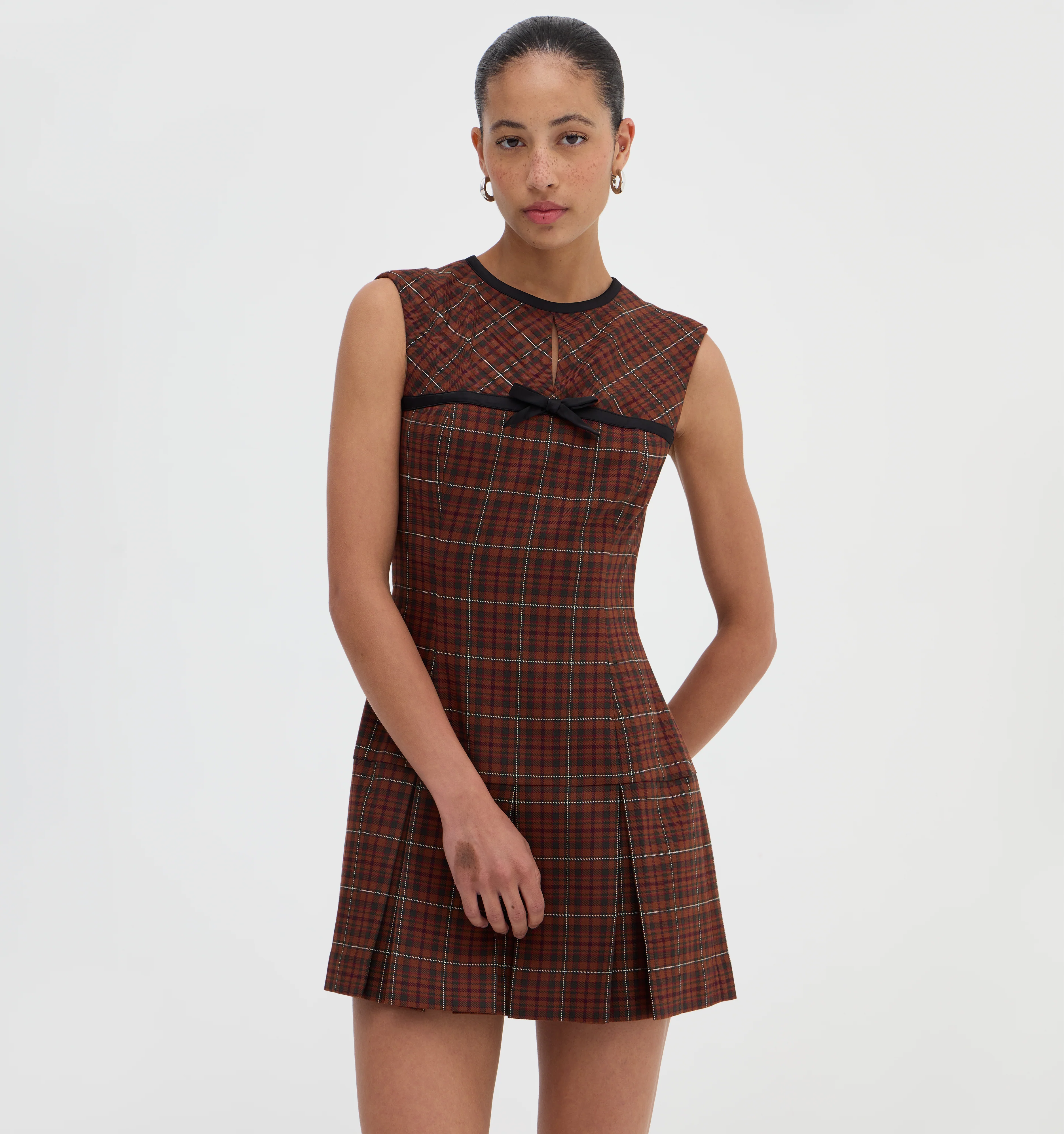 The Michelle Dress - Chestnut Plaid