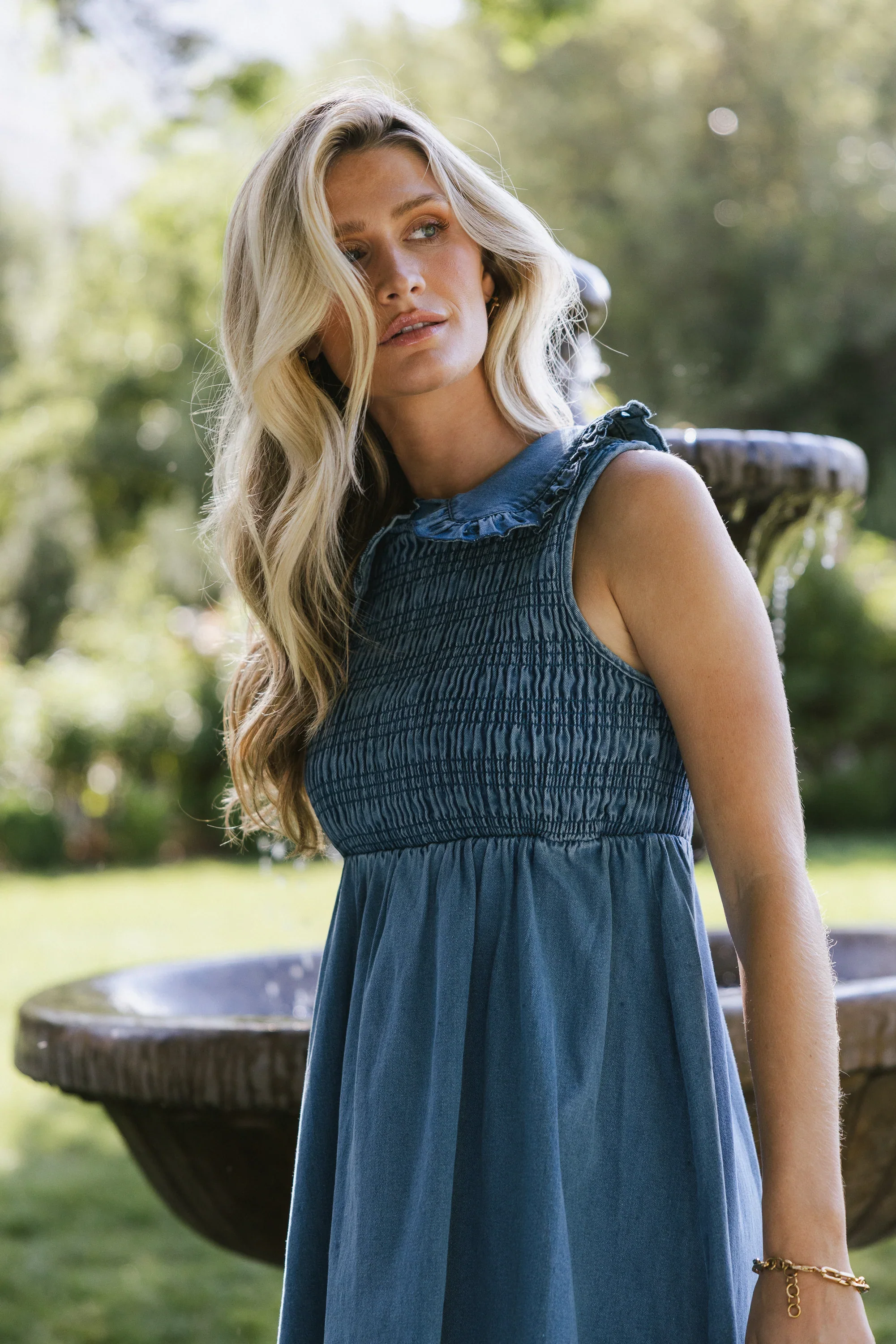 Fallon Denim Midi Dress