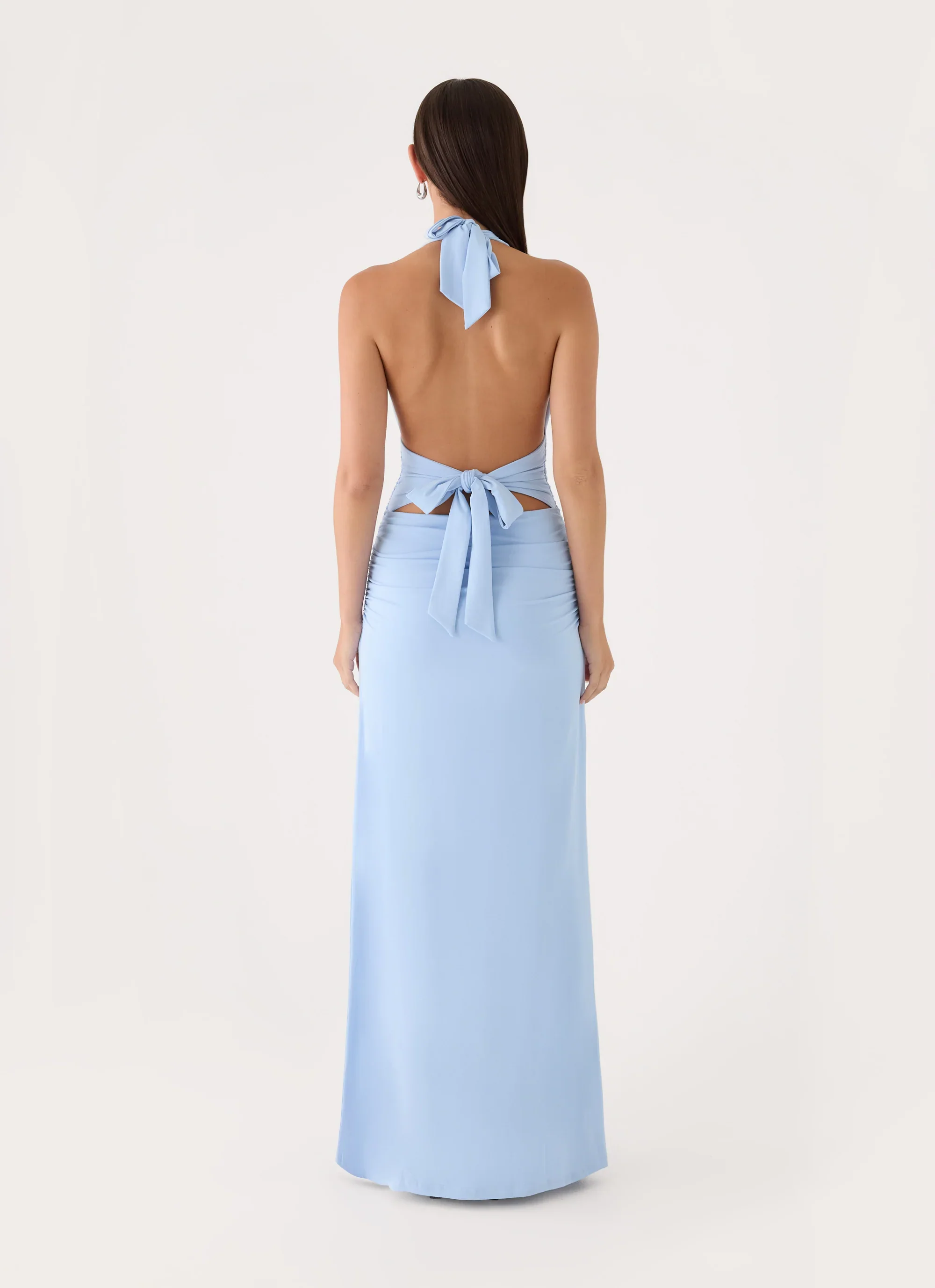 Ilaria Halter Maxi Dress - Powder Blue