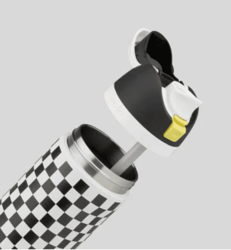 Owala Birthday Bash 2024 24 Oz Later Skater Black And White Checker