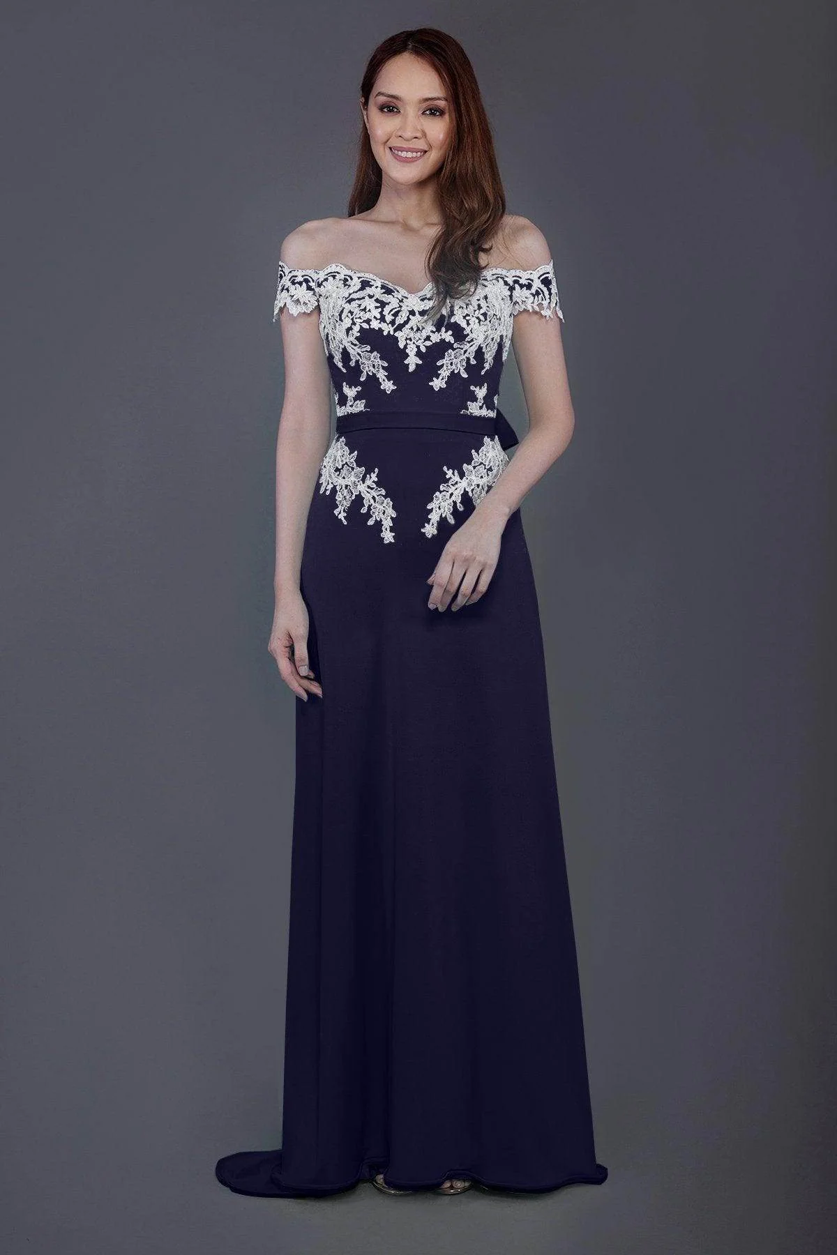 Sheath Sweep Train Knitted Fabric Bridesmaid Dress PR3561