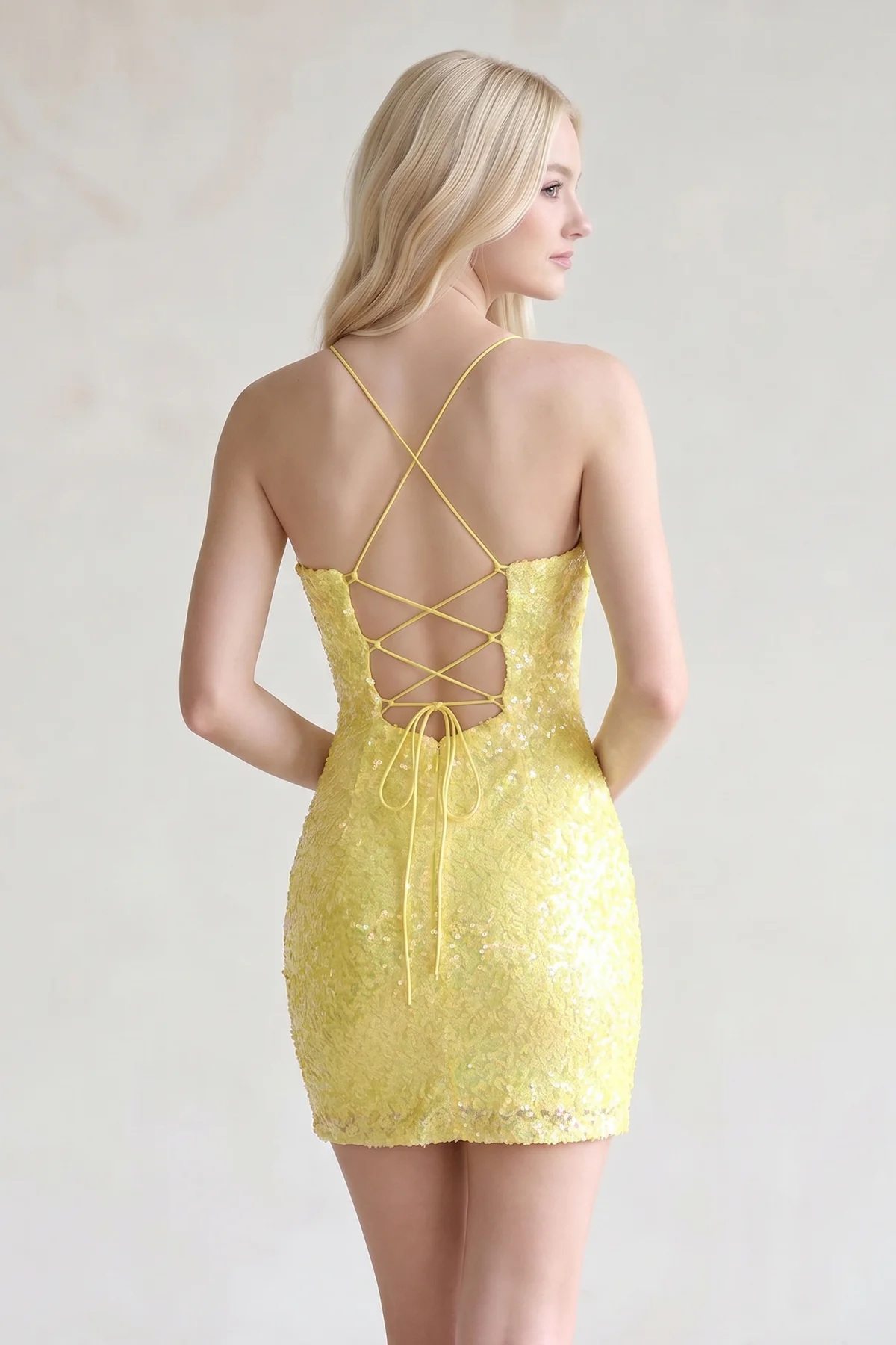 White Bodycon Deep V Neck Sequins Mini Homecoming Dresses