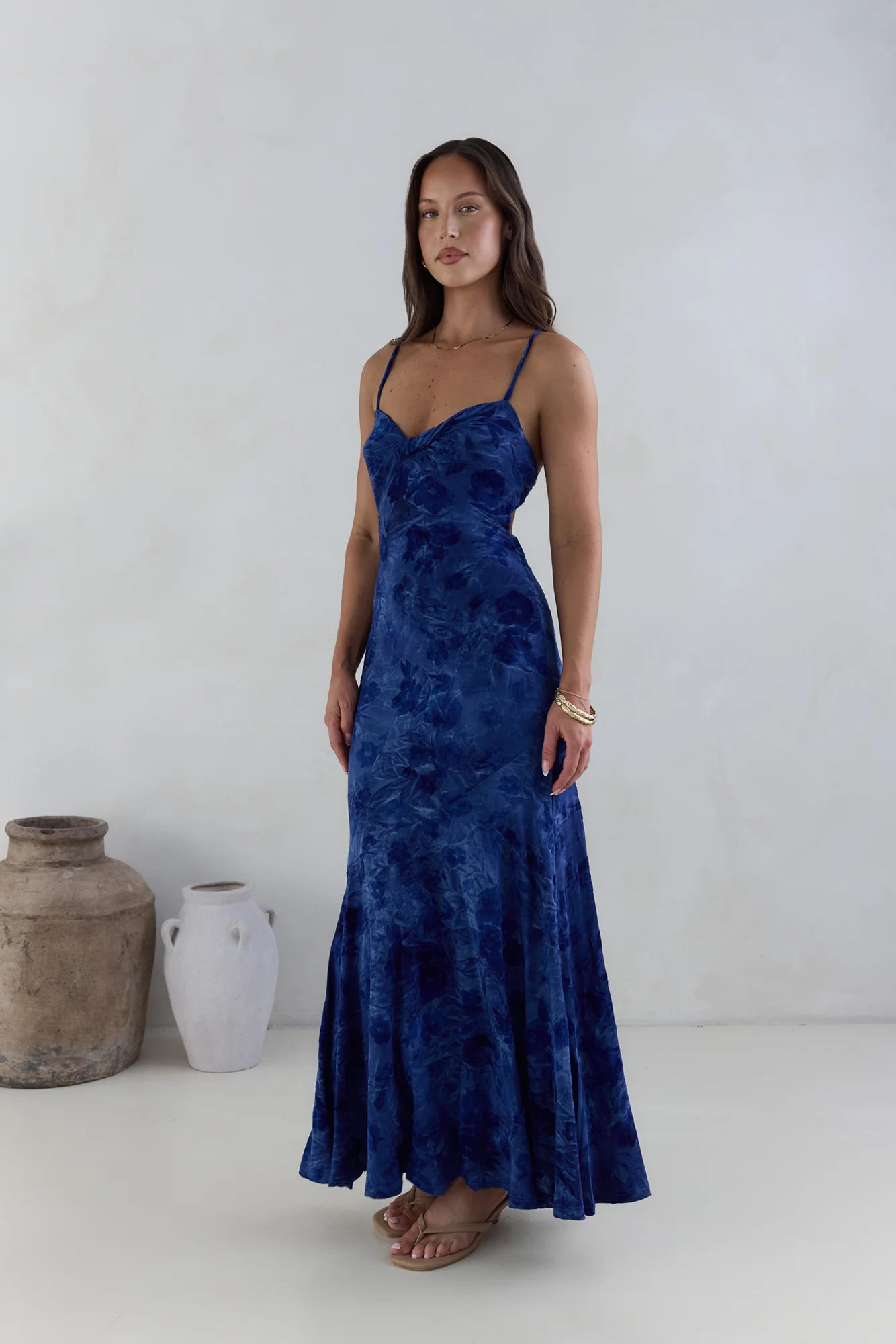 Wander In Style Maxi Dress Blue