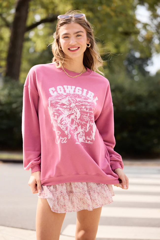 Cowgirl Era Rose Graphic Sweatshirt