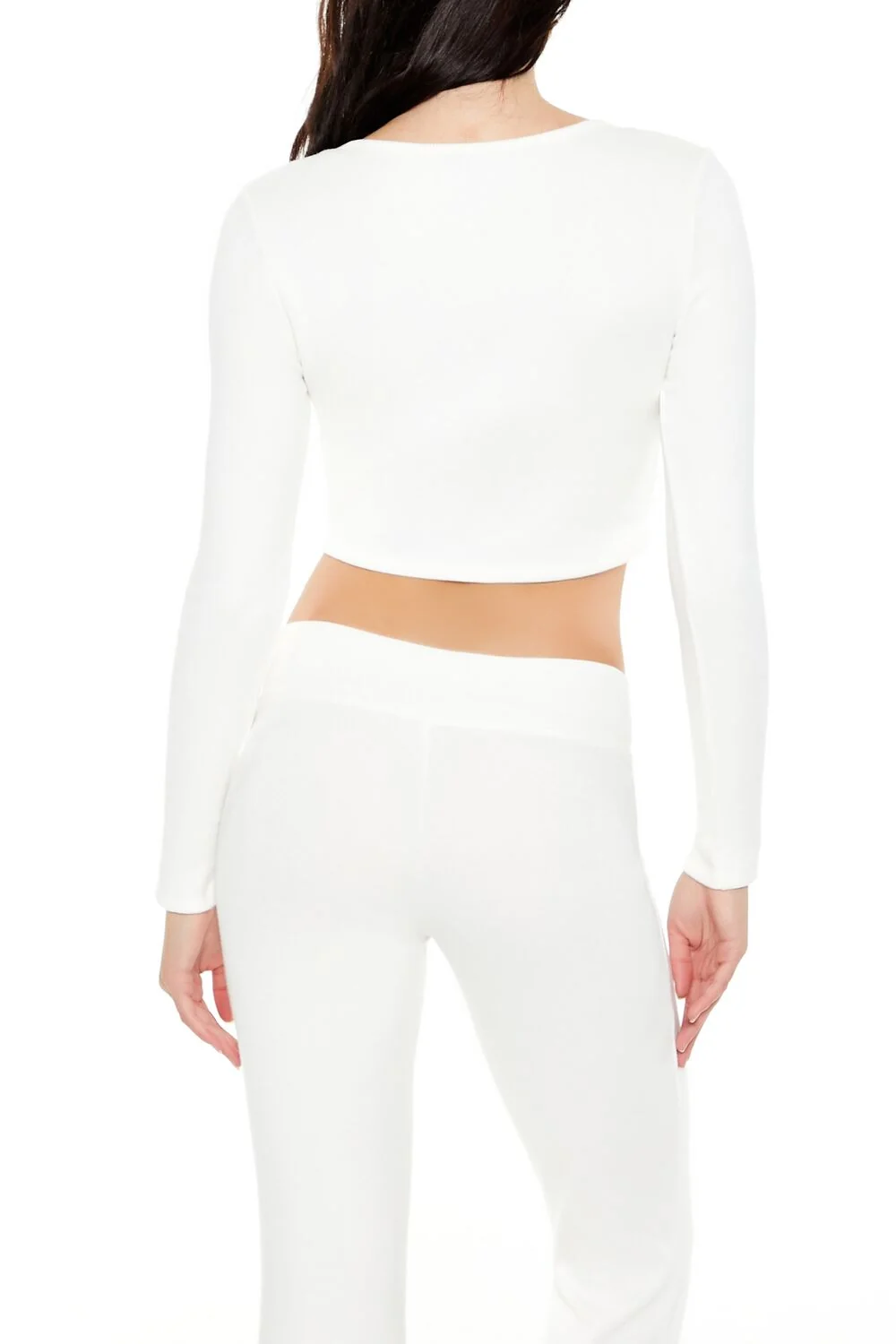 Button-Front Crop Top