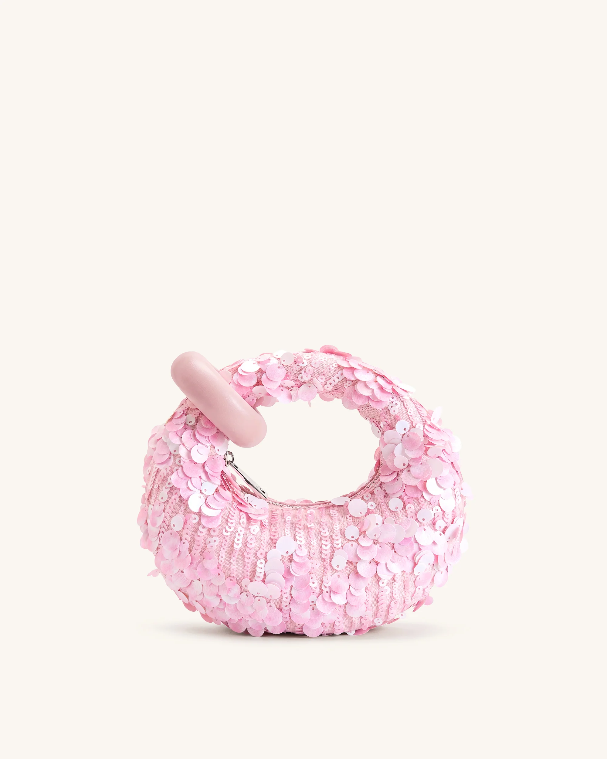 Abacus Sequin Mini Top Handle Bag - Pink