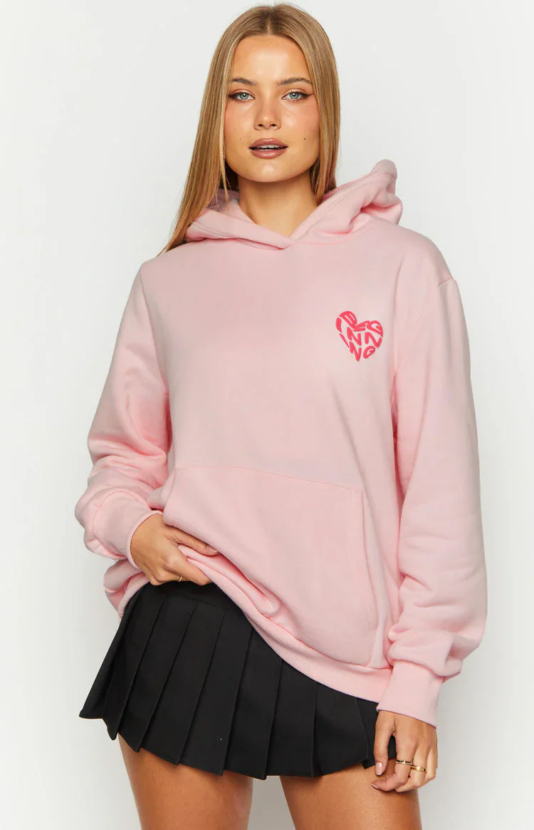 AmbreCloset Pink Lovey Bubble Hoodie